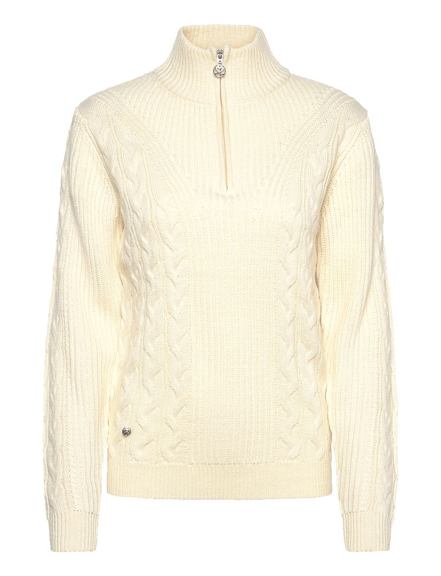 Daily Sports - Cable LS Pullover unlined - dressipluusid ja pusad - ivory - 0