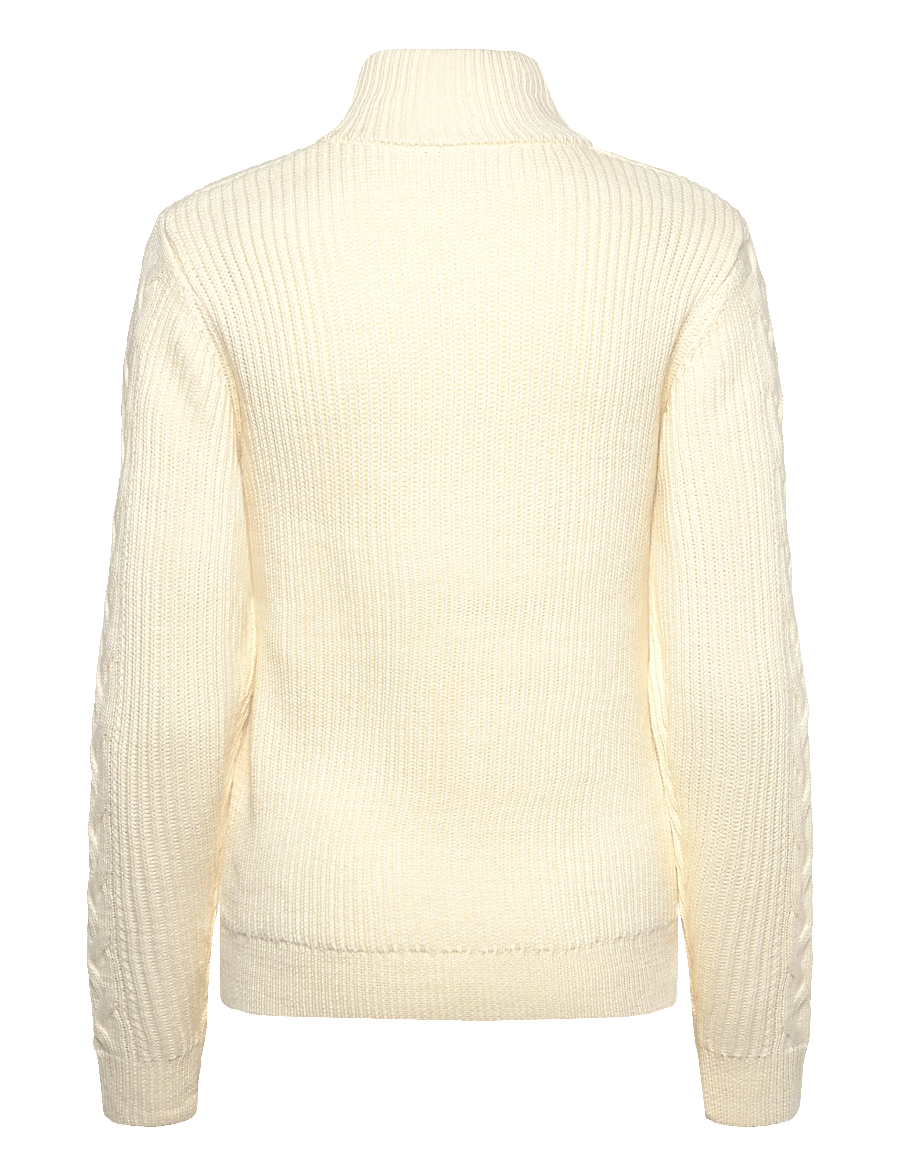 Daily Sports - Cable LS Pullover unlined - dressipluusid ja pusad - ivory - 1