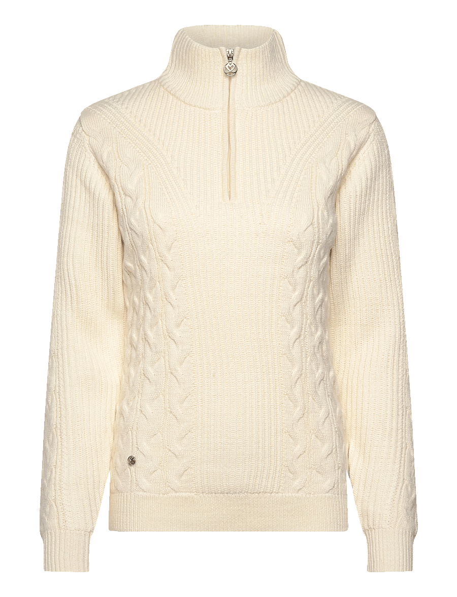 Daily Sports - Cable LS Pullover lined - ivory - 1