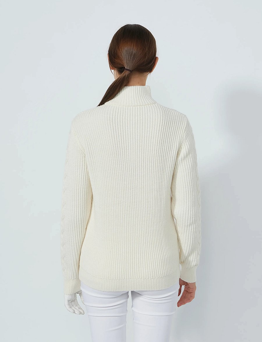 Daily Sports - Cable LS Pullover lined - ivory - 3