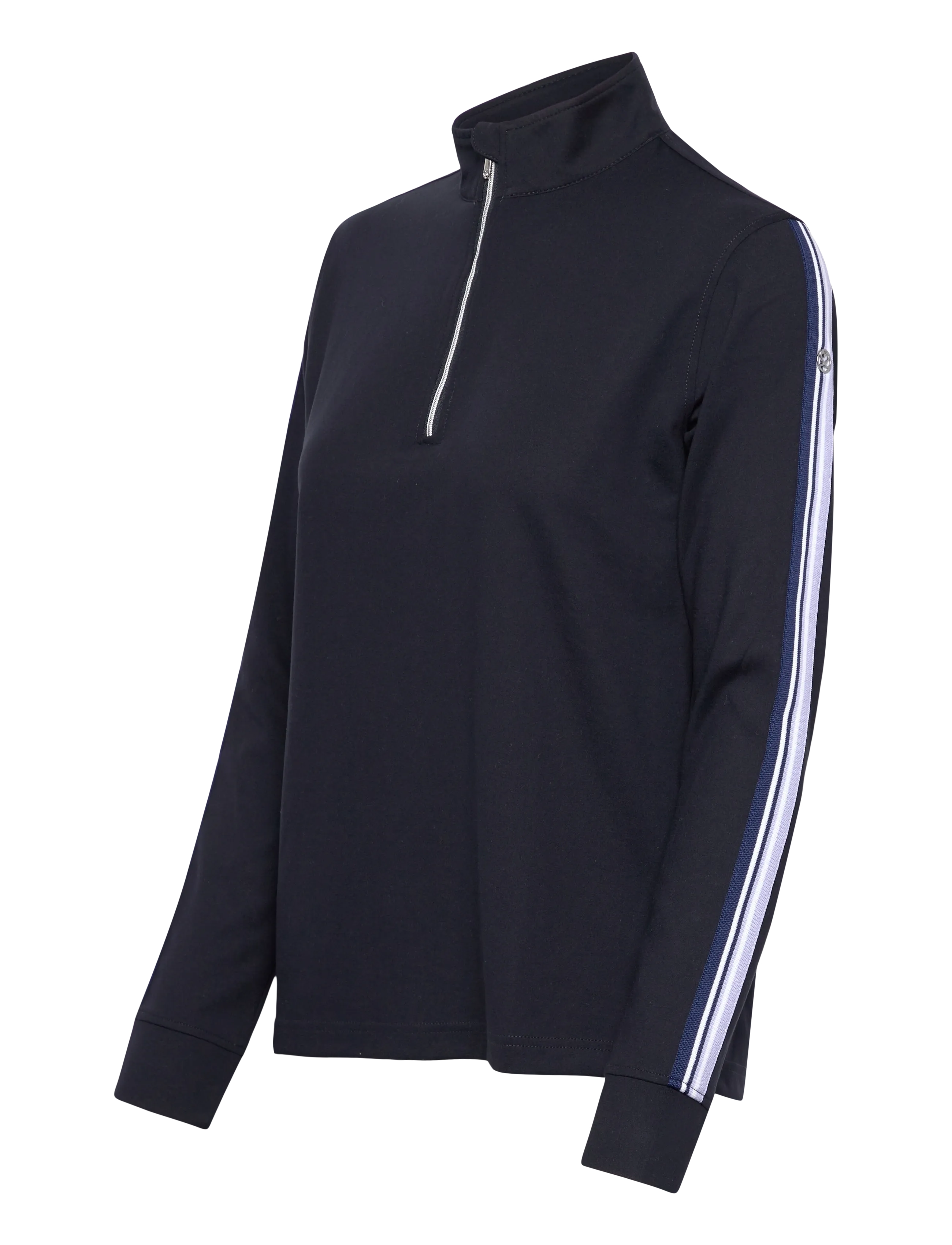 Daily Sports - Peach LS Half neck - tops - navy - 2