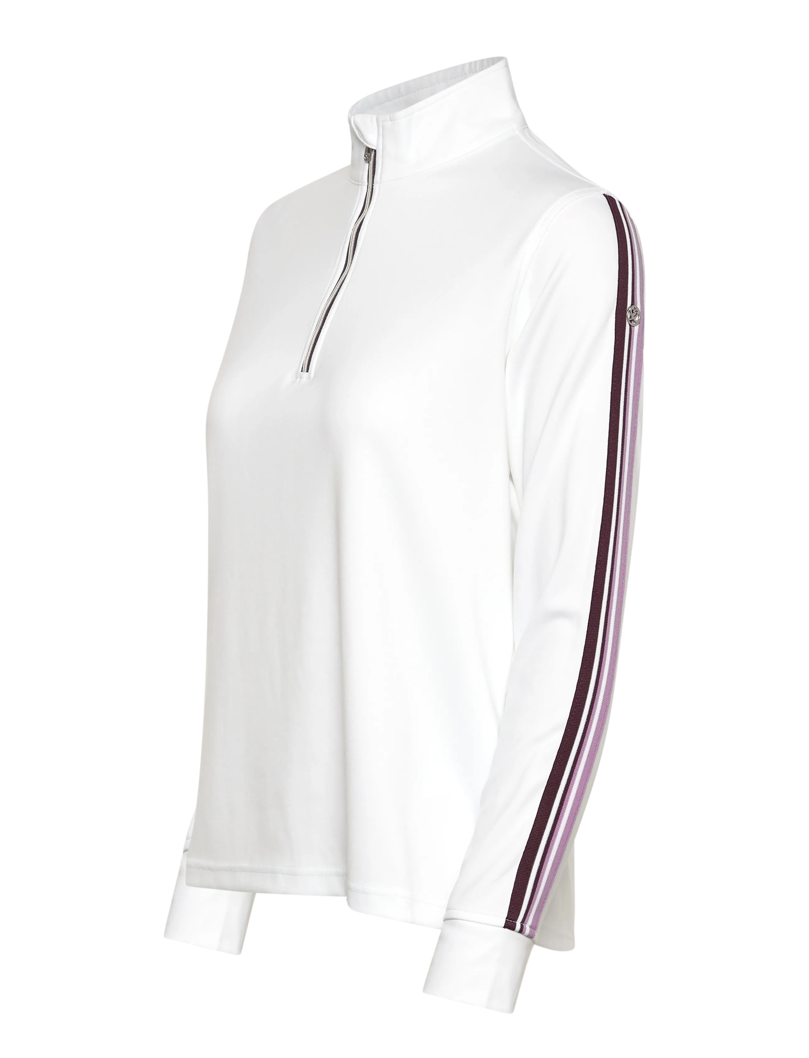 Daily Sports - Peach LS Half neck - tops - white - 2