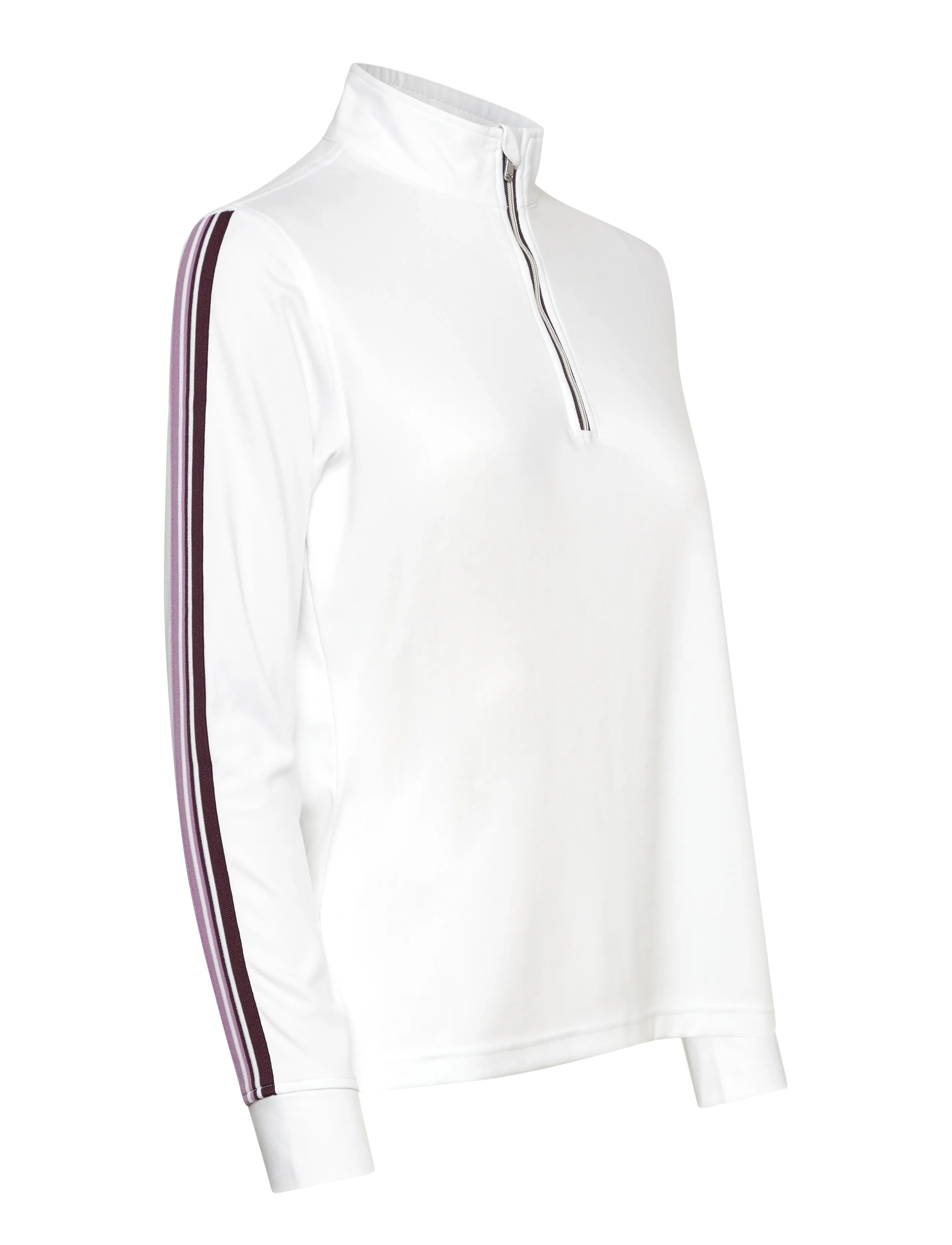 Daily Sports - Peach LS Half neck - tops - white - 3