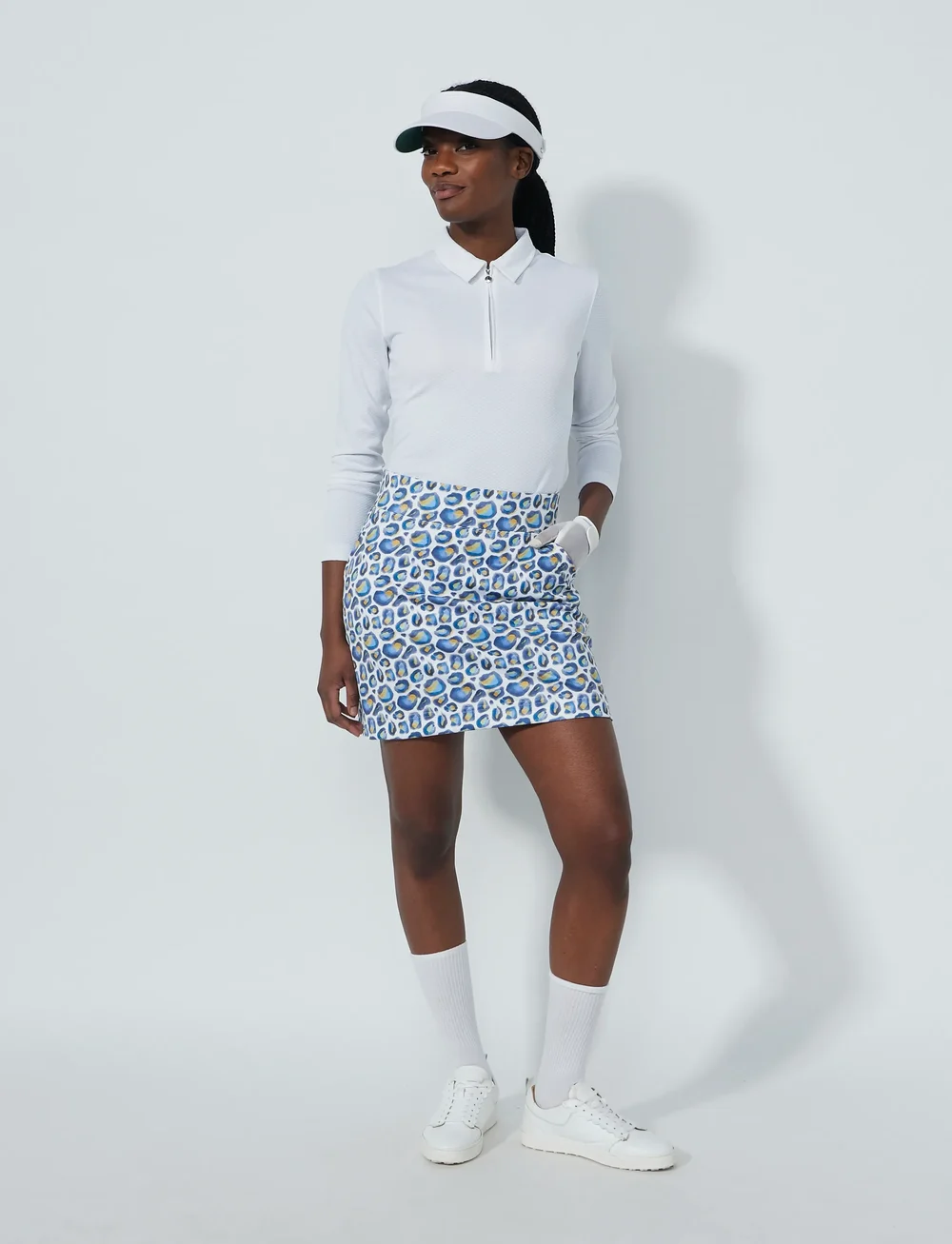 Daily Sports - Printed dull Pull-on Skort 45 cm - skorts - water leo - 0