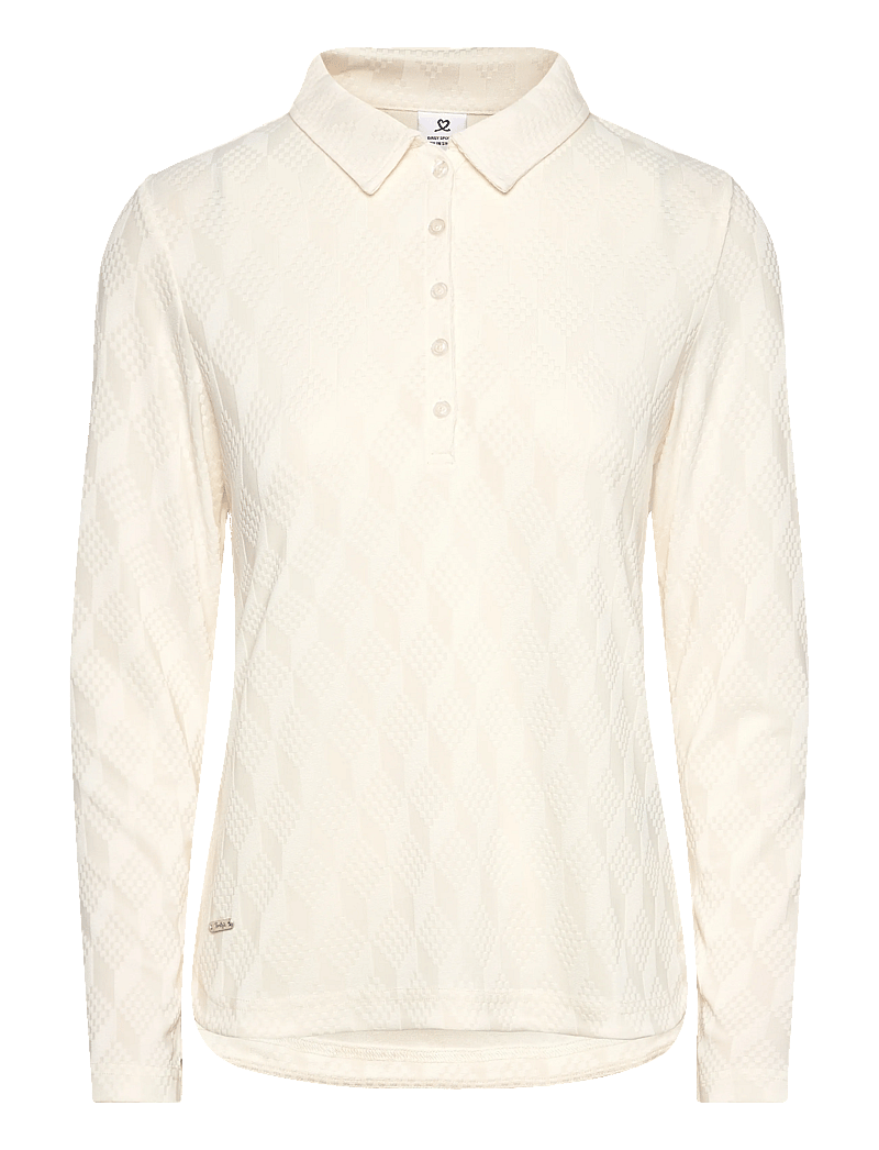 Daily Sports - Graphic Jaquard LS Poloshirt - koszulki polo - ivory - 0