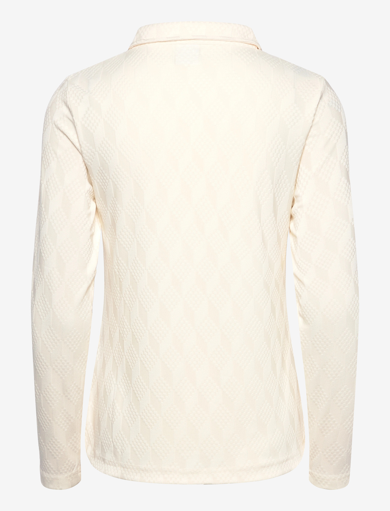 Daily Sports - Graphic Jaquard LS Poloshirt - polos - ivory - 1