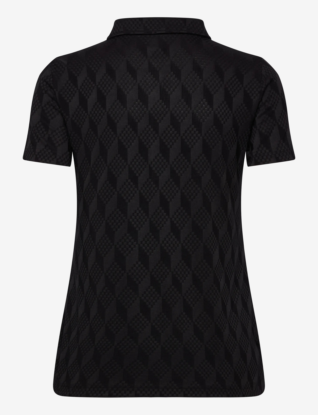 Daily Sports - Graphic Jaquard SS Poloshirt - toppe & t-shirts - black - 2
