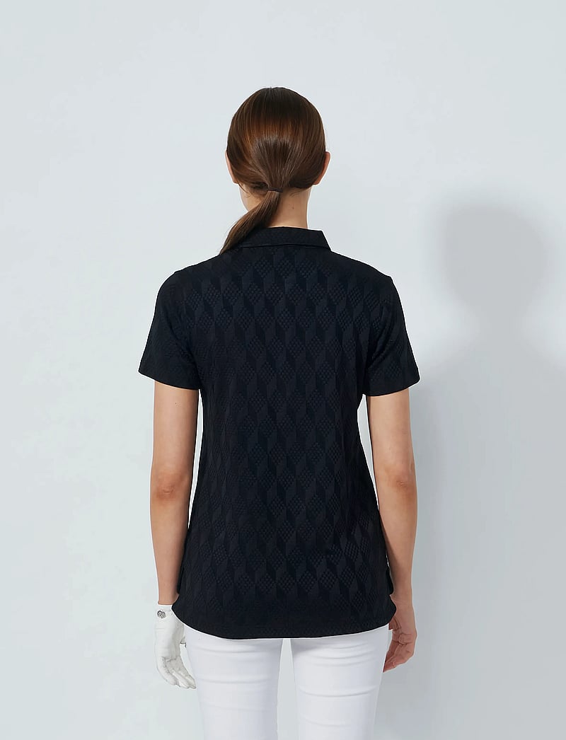 Daily Sports - Graphic Jaquard SS Poloshirt - toppe & t-shirts - black - 3