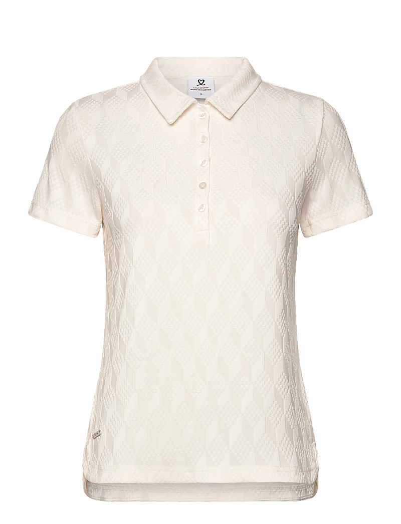 Daily Sports - Graphic Jaquard SS Poloshirt - toppar & t-shirts - ivory - 1