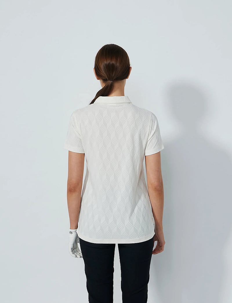 Daily Sports - Graphic Jaquard SS Poloshirt - toppar & t-shirts - ivory - 3