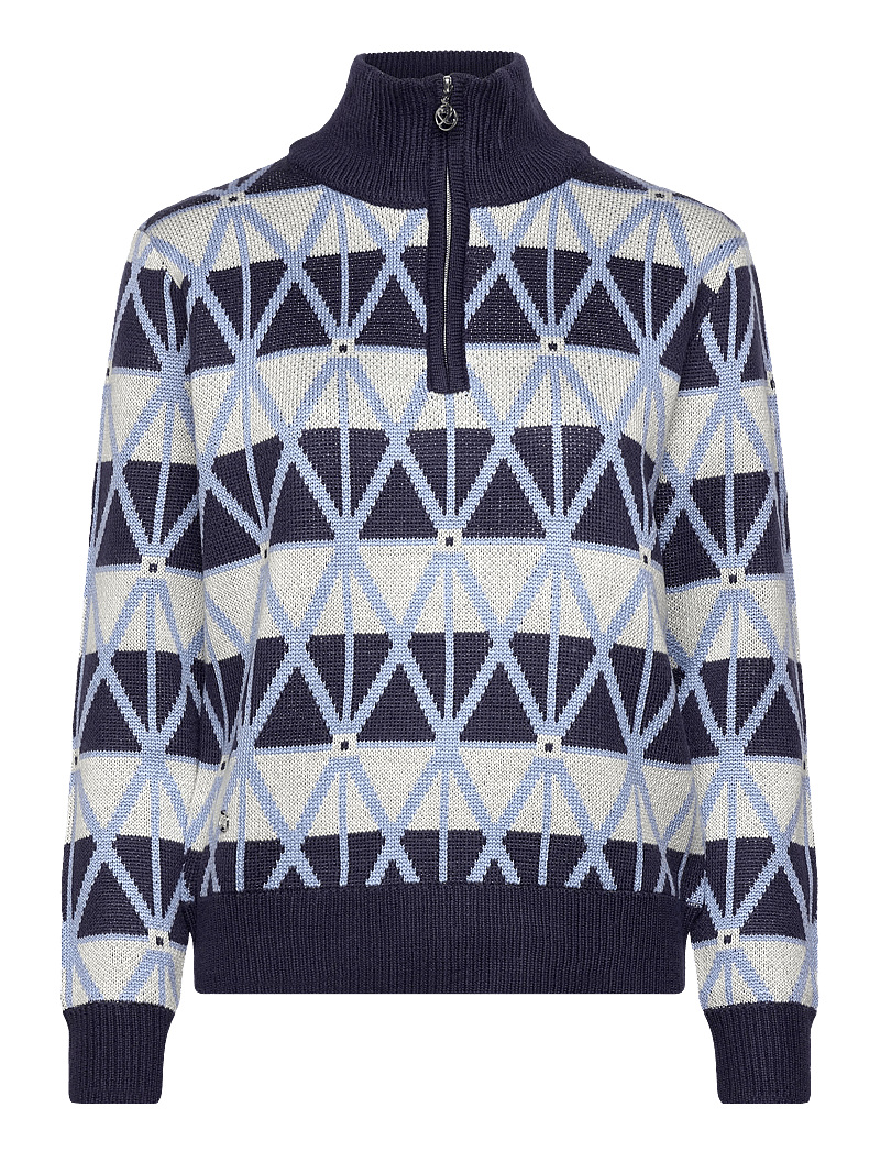 Daily Sports - Argyle Half neck Pullover lined - sweatshirts - navy - 1