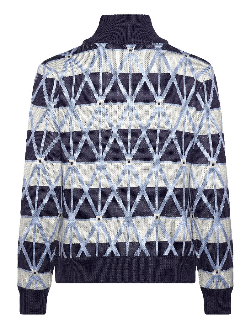 Daily Sports - Argyle Half neck Pullover lined - sweatshirts - navy - 2