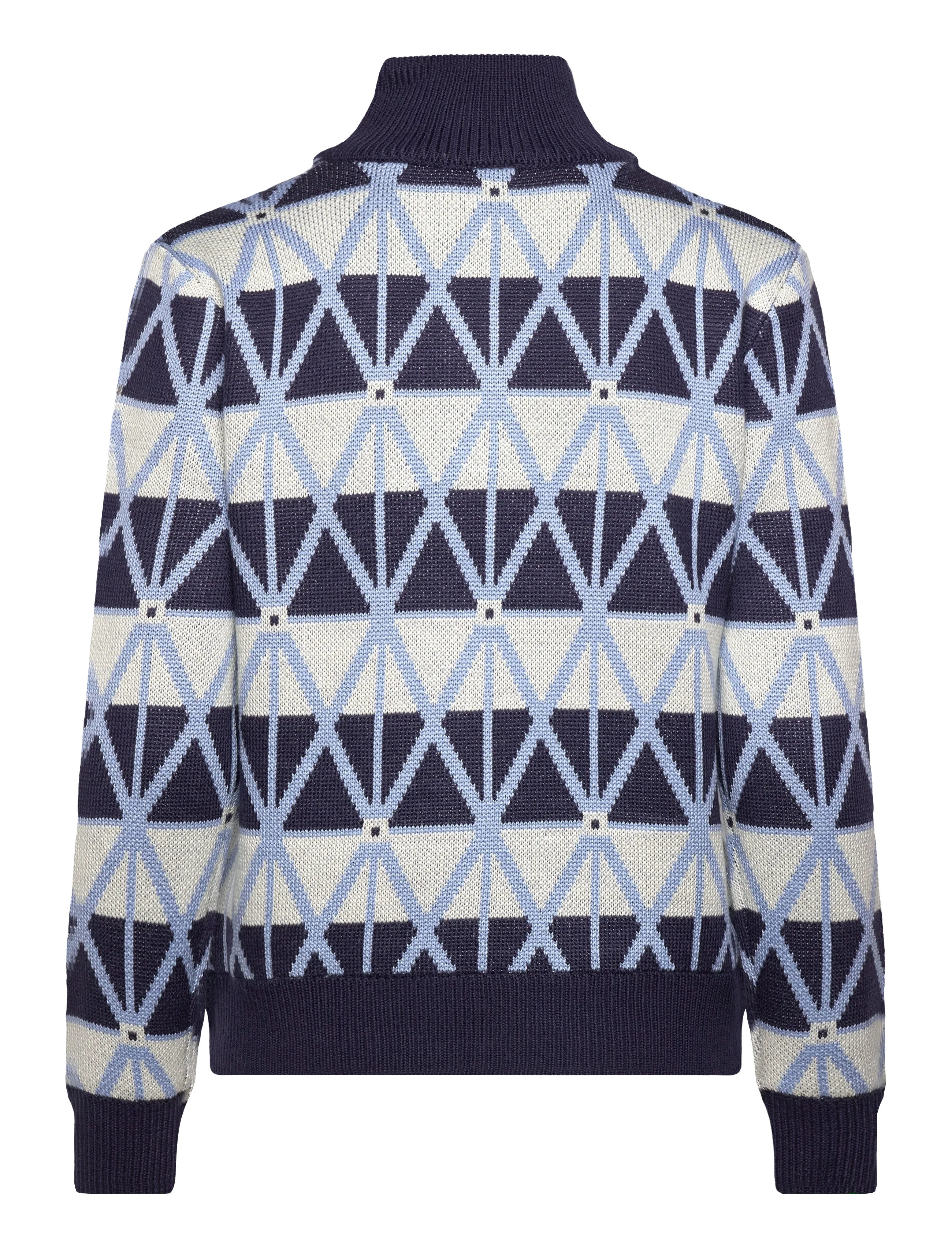 Daily Sports - Argyle Half neck Pullover lined - sweatshirts - navy - 2
