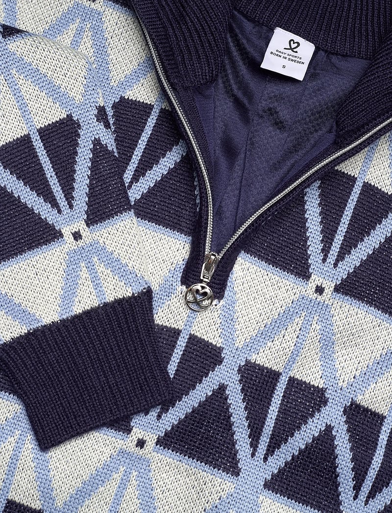 Daily Sports - Argyle Half neck Pullover lined - sweatshirts - navy - 5