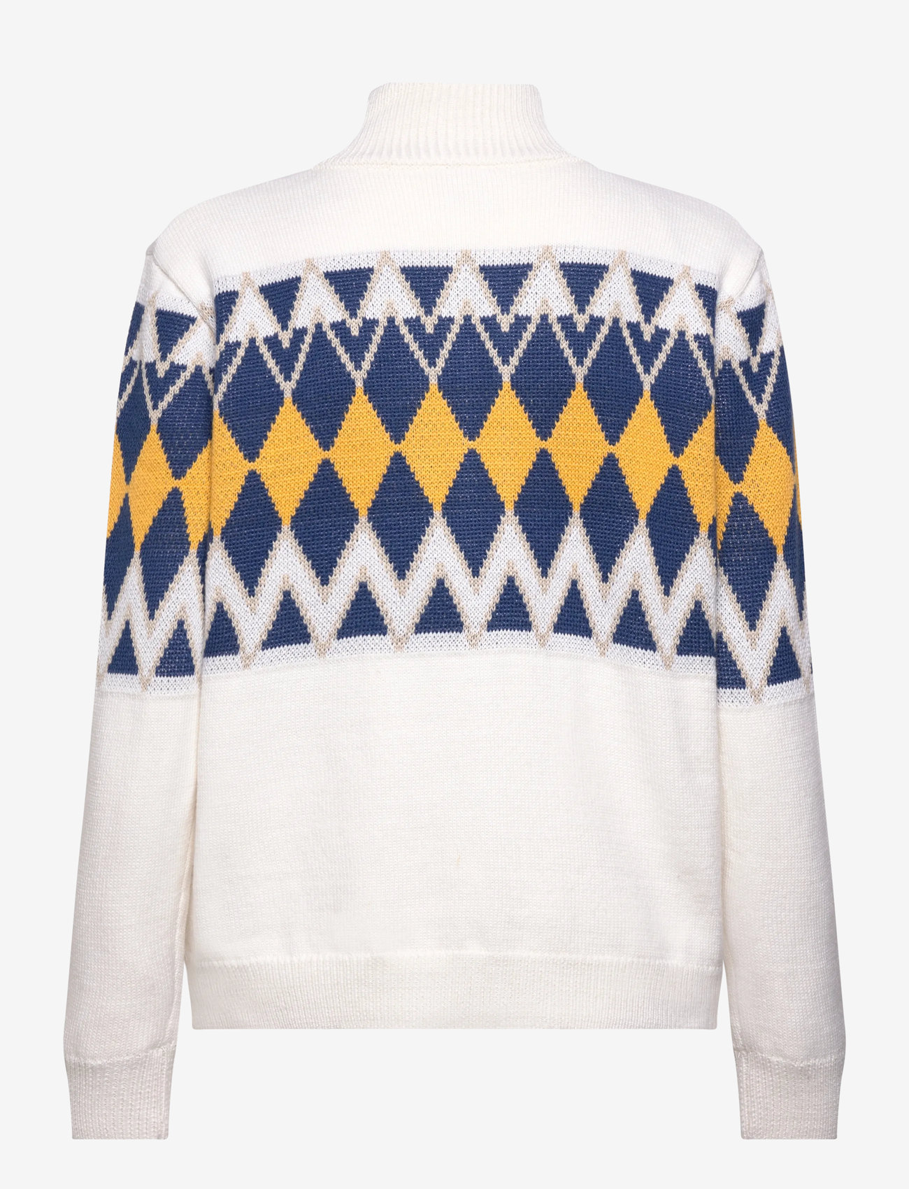 Daily Sports - Placed Argyle Cardigan lined - sweatshirts - white - 2