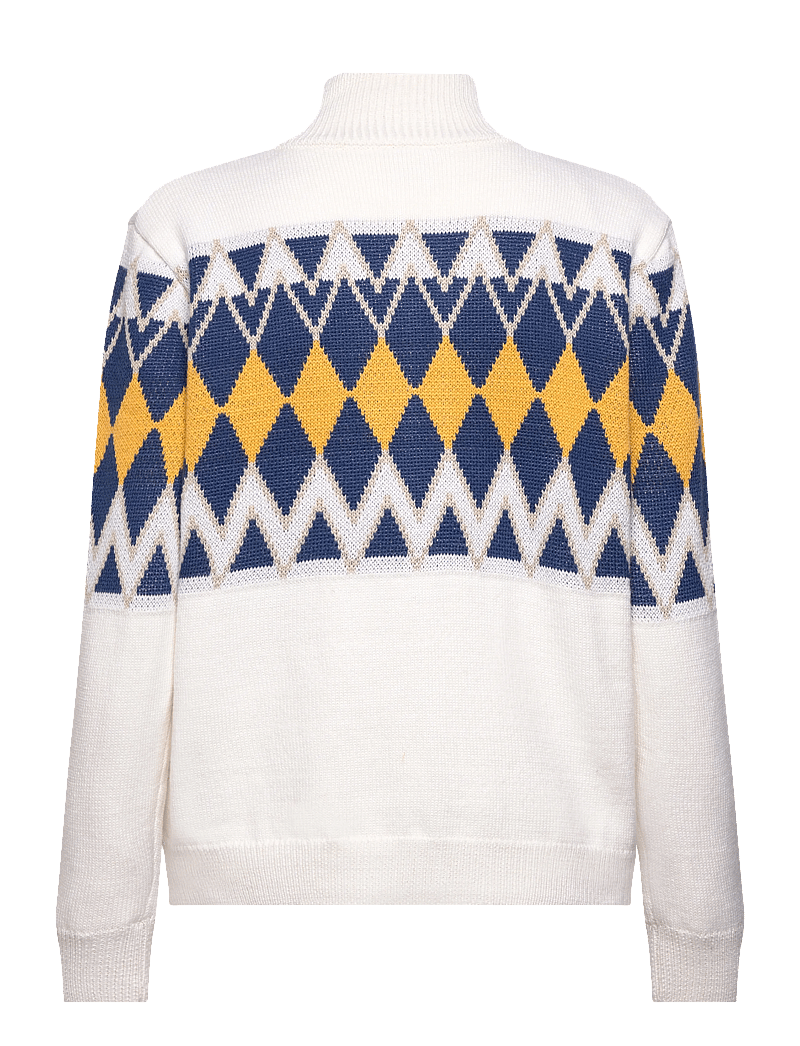 Daily Sports - Placed Argyle Cardigan lined - sweatshirts - white - 2