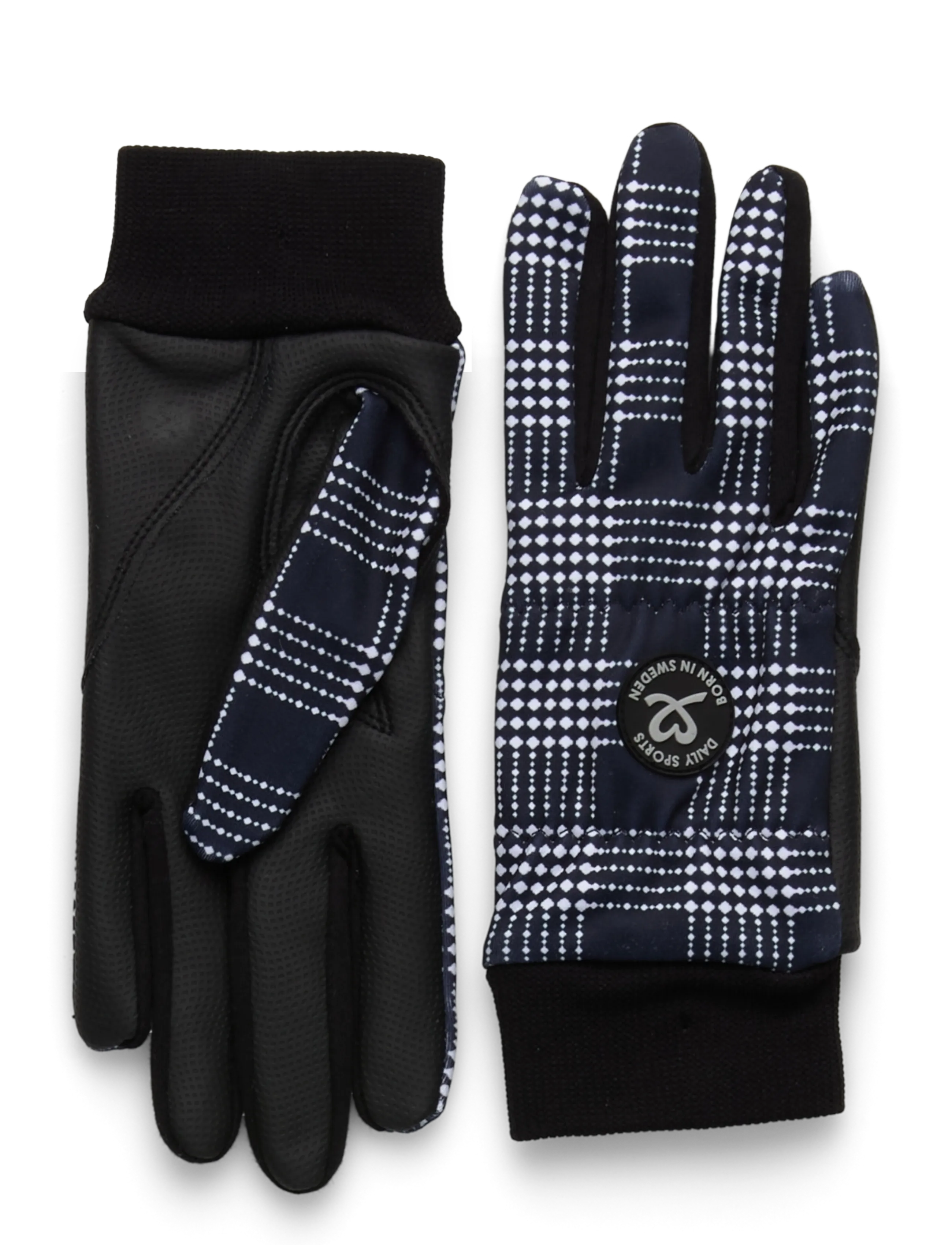 Daily Sports Golf Plaid Glove, Kvinder, Plaid Golfhandske, Navy, Str: 6