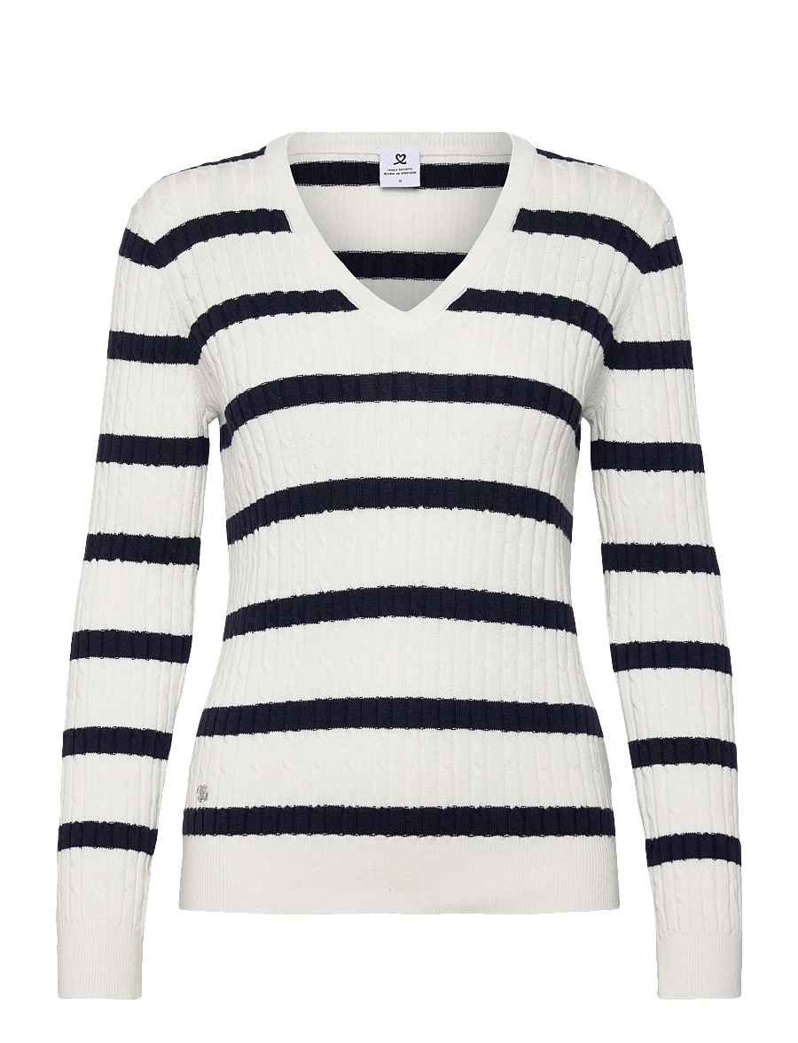 Daily Sports - Stripe Madelene Pullover - langarmshirts - navy - 1