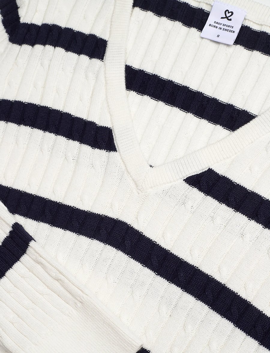Daily Sports - Stripe Madelene Pullover - langarmshirts - navy - 5