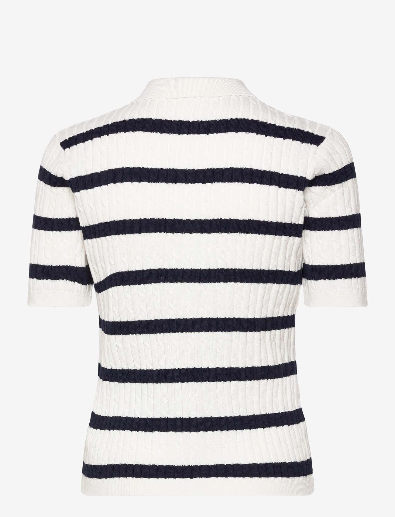 Daily Sports - Stripe Madelene 1/2S Polo shirt - toppar & t-shirts - navy - 2