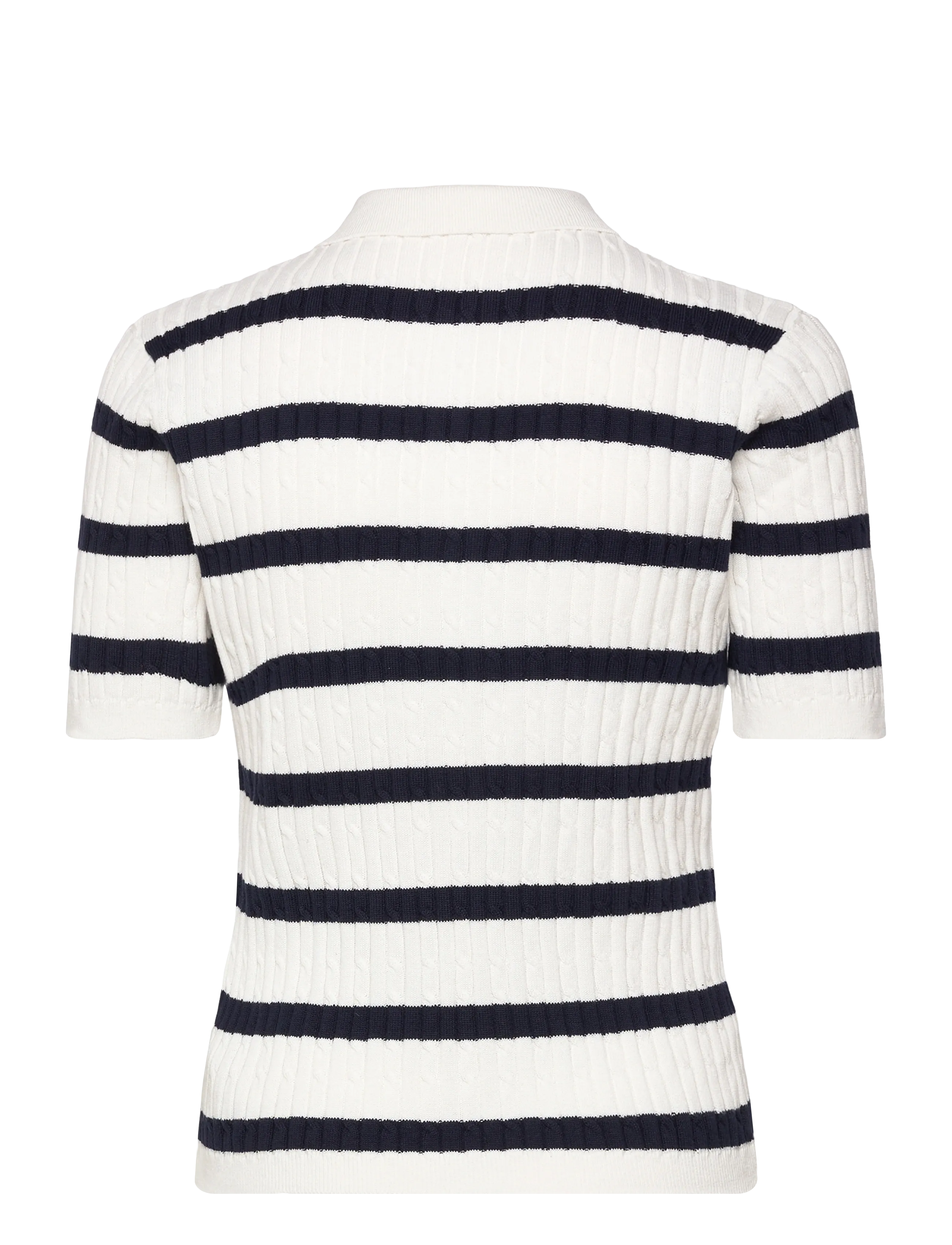 Daily Sports - Stripe Madelene 1/2S Polo shirt - tops & t-shirts - navy - 2