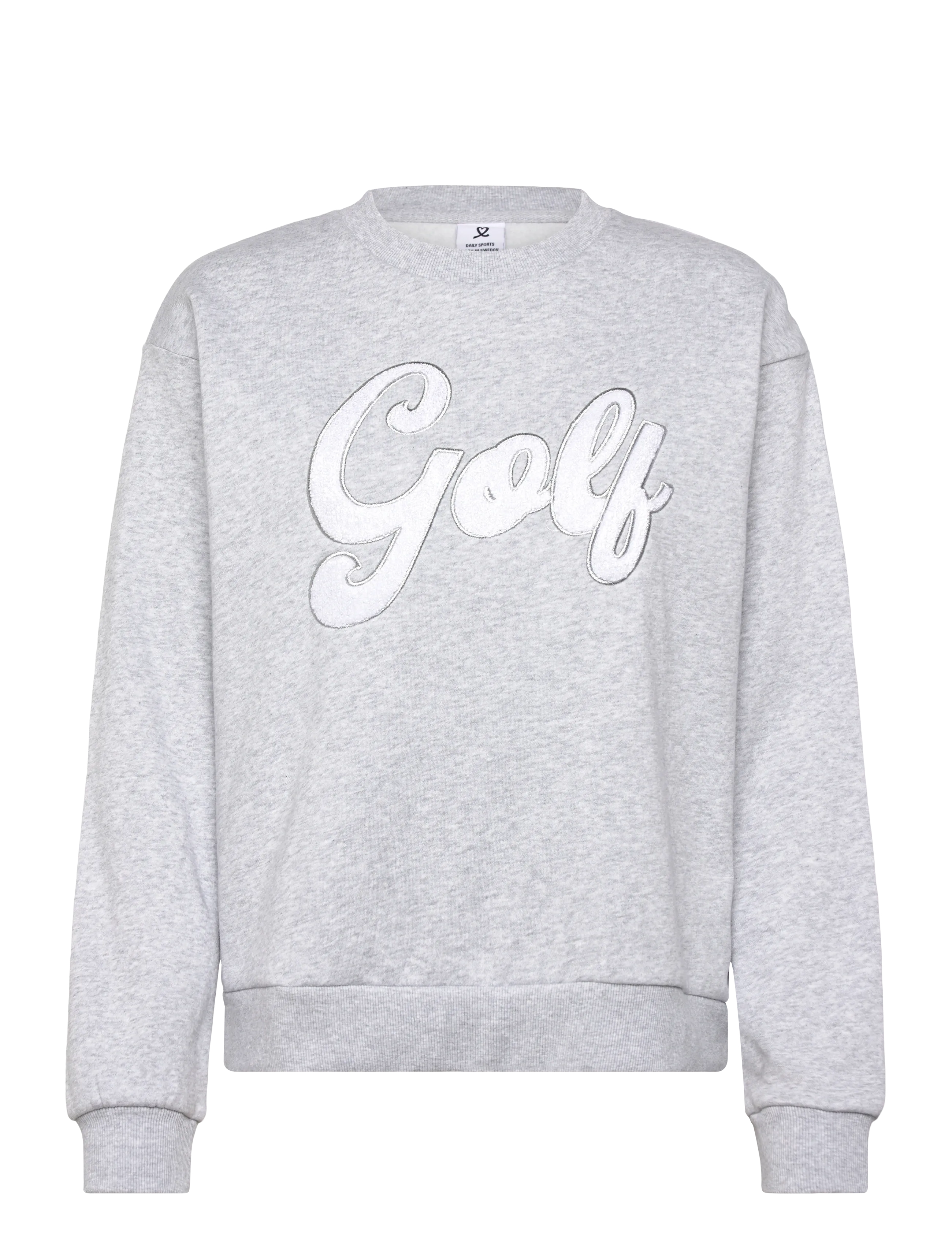 Daily Sports Embroidery Sweatshirt - Overdele - PEBBLE / grey