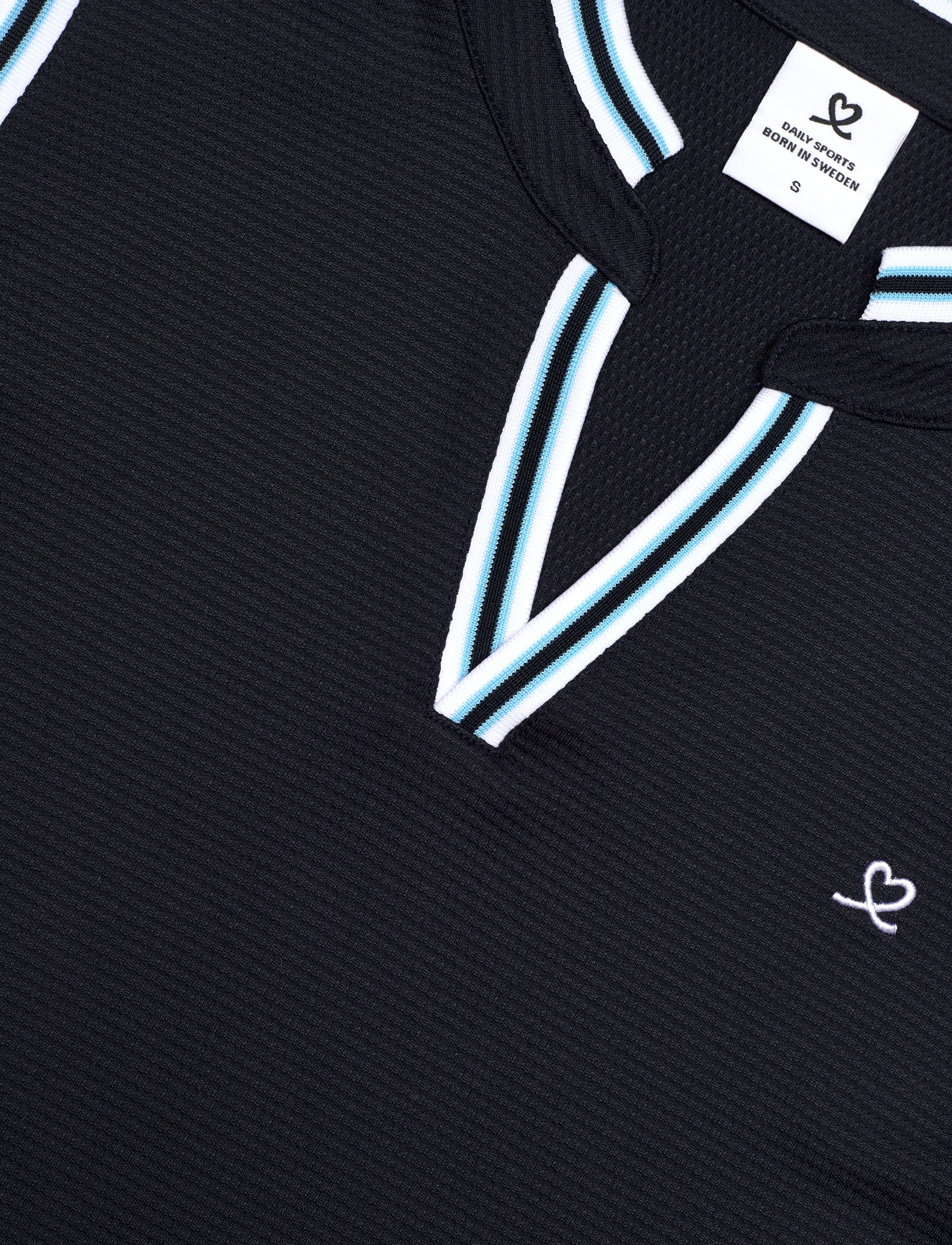 Daily Sports - Round neck SL Polo shirt - toppe & t-shirts - navy - 5