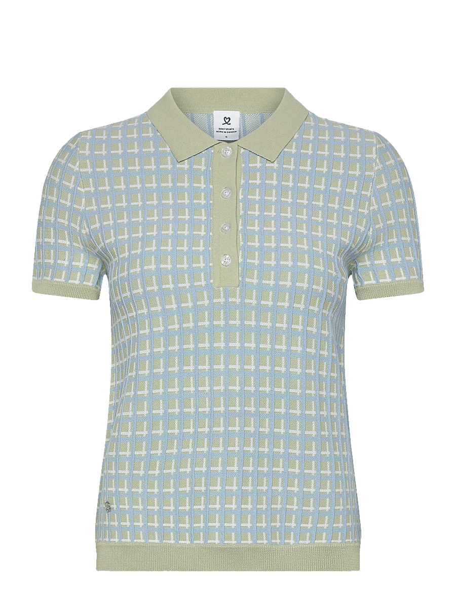 Daily Sports - Knit SS Polo shirt - koszulki polo - muted pistachio - 1