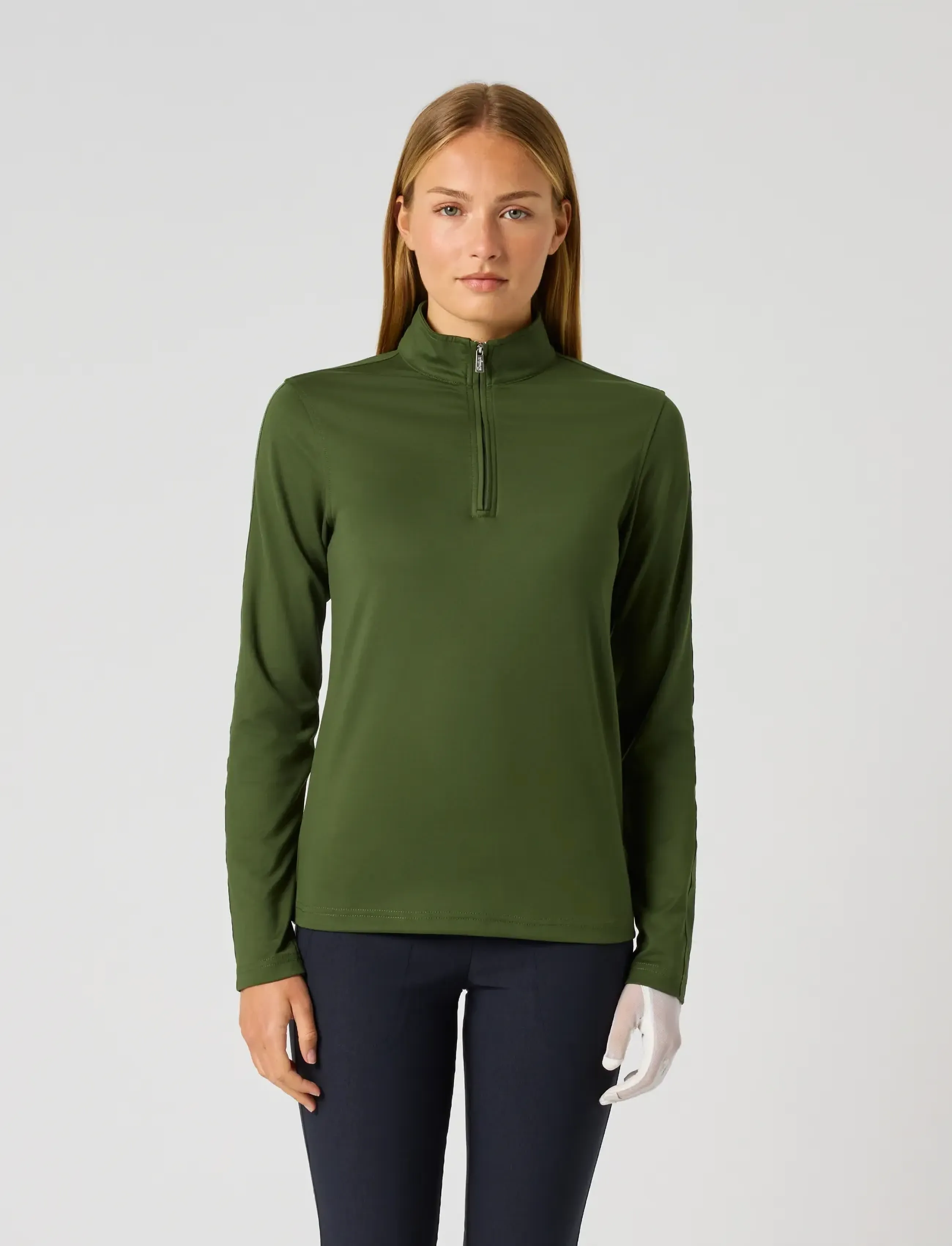 Daily Sports Anna LS Half neck - Langarmshirts - KHAKORA / khaki/green