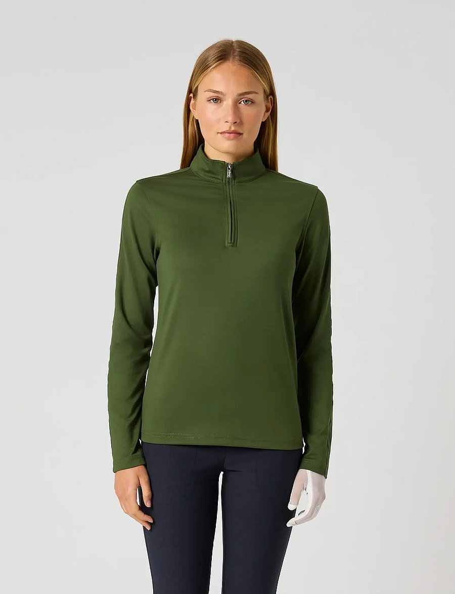 Daily Sports - Anna LS Half neck - overdele - khakora - 0
