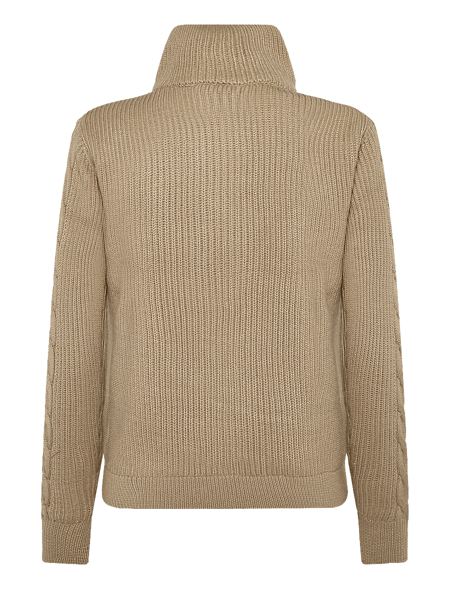 Daily Sports - Cable LS Pullover lined - sweatshirts - bark - 2