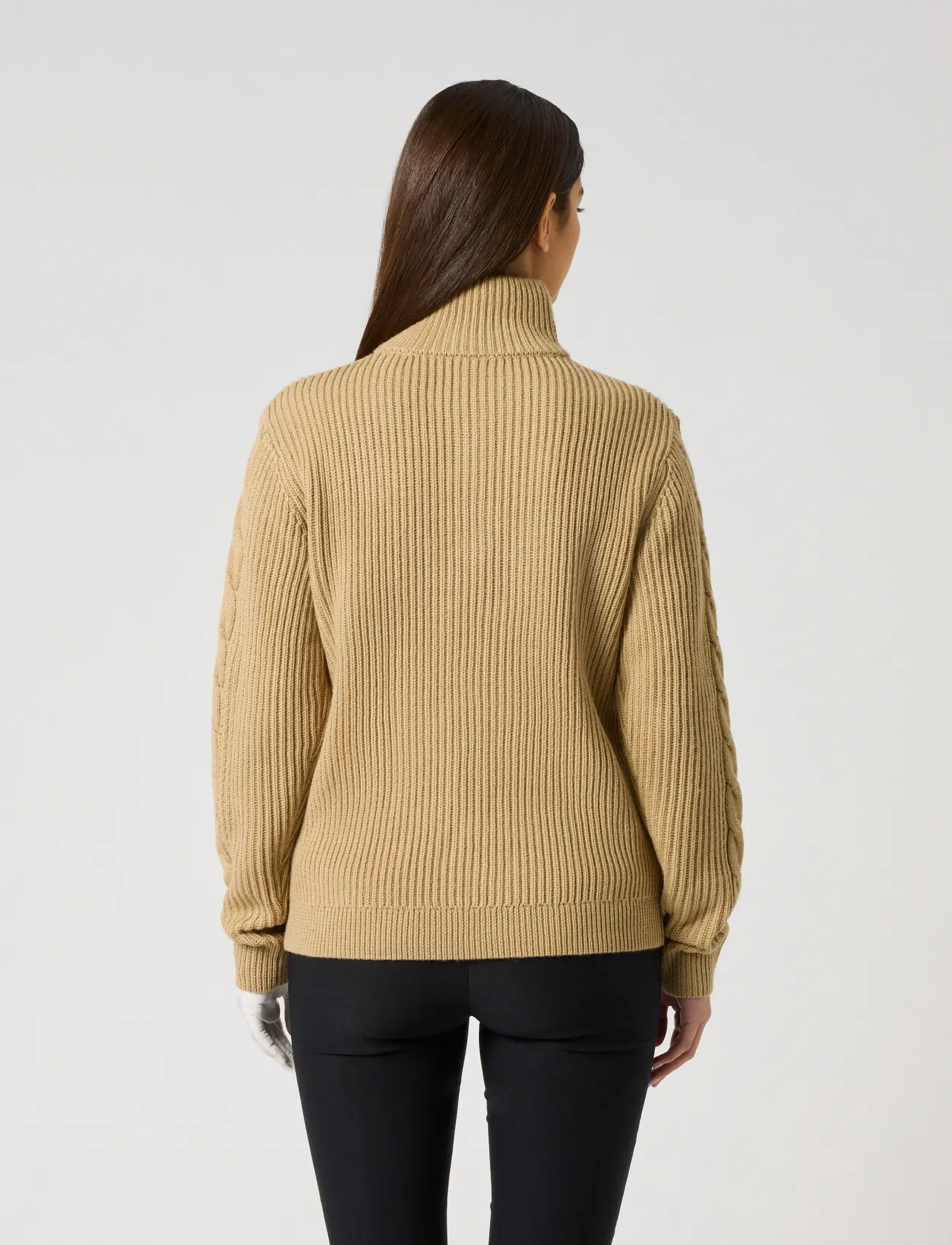Daily Sports - Cable LS Pullover lined - bark - 3