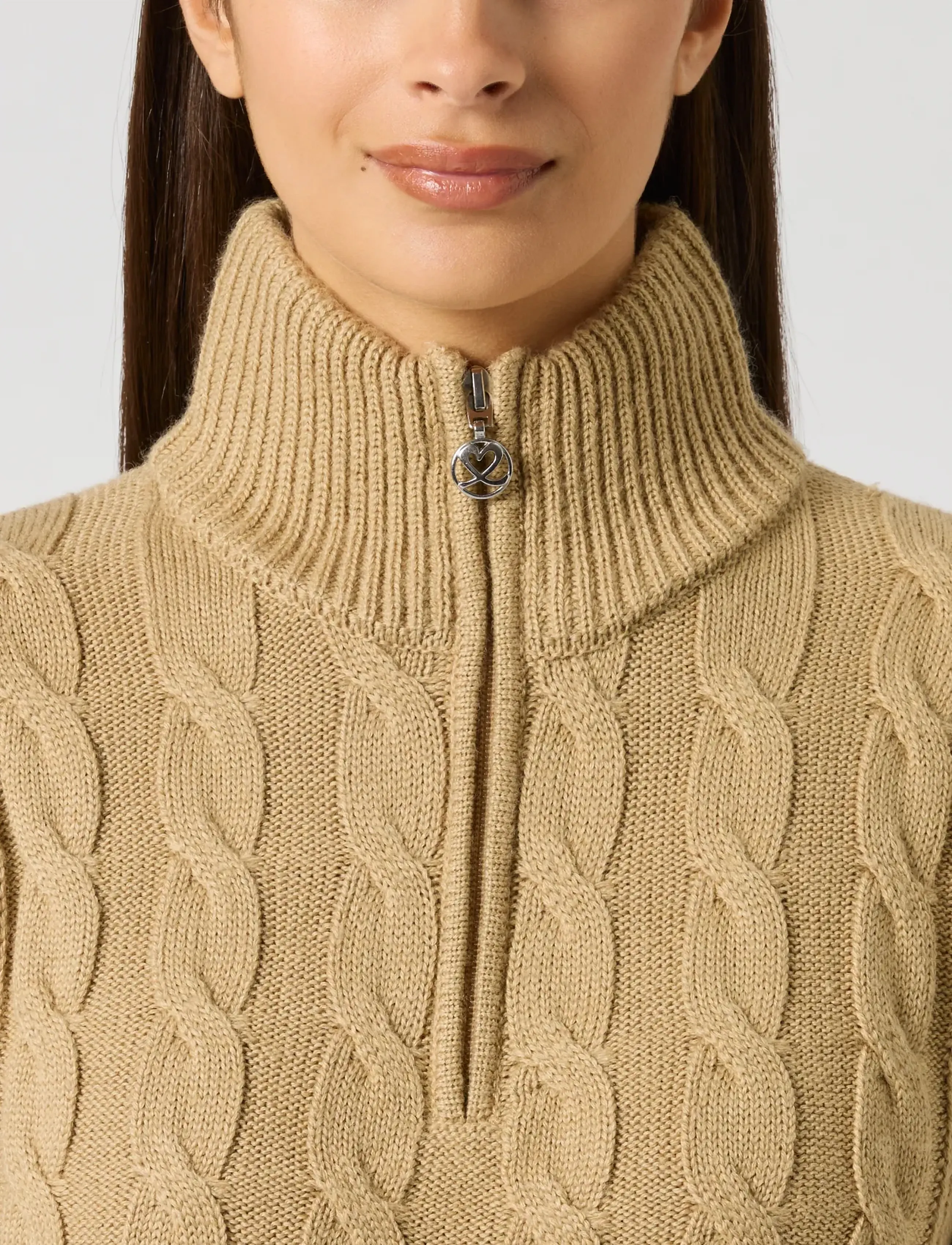 Daily Sports - Cable LS Pullover lined - bark - 4