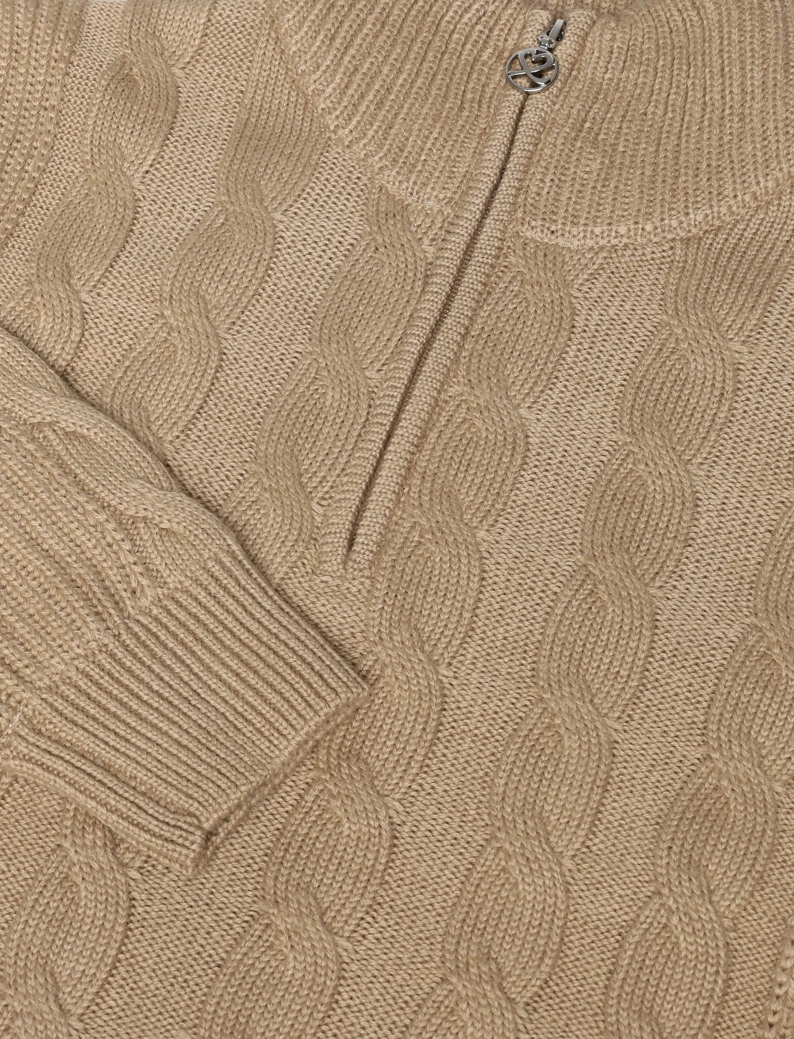 Daily Sports - Cable LS Pullover lined - bark - 5