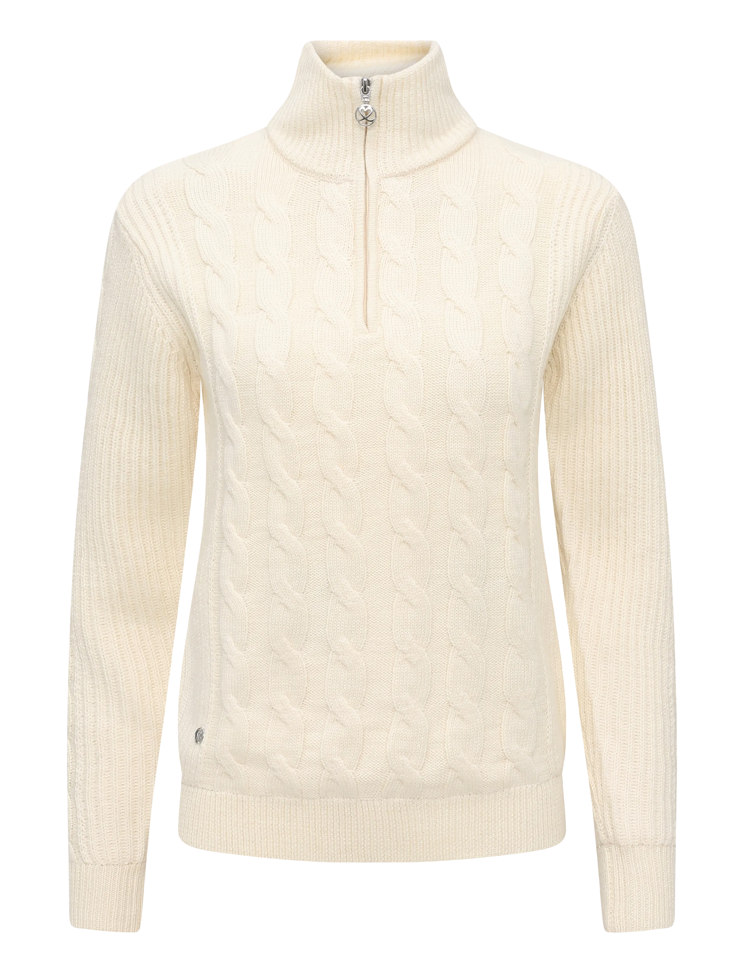Daily Sports Cable LS Pullover lined - Riided - IVORY / cream