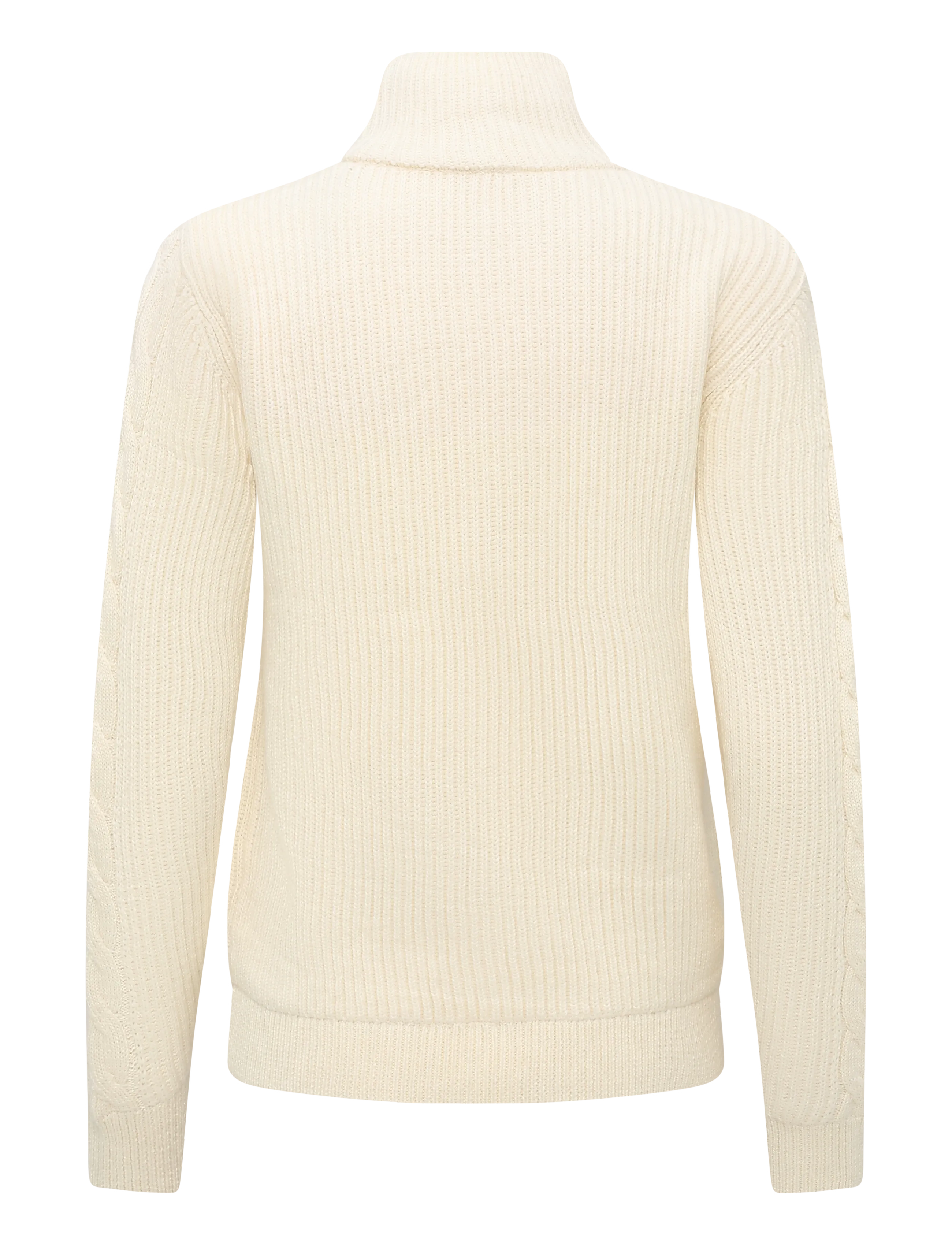 Daily Sports - Cable LS Pullover lined - dressipluusid ja pusad - ivory - 2