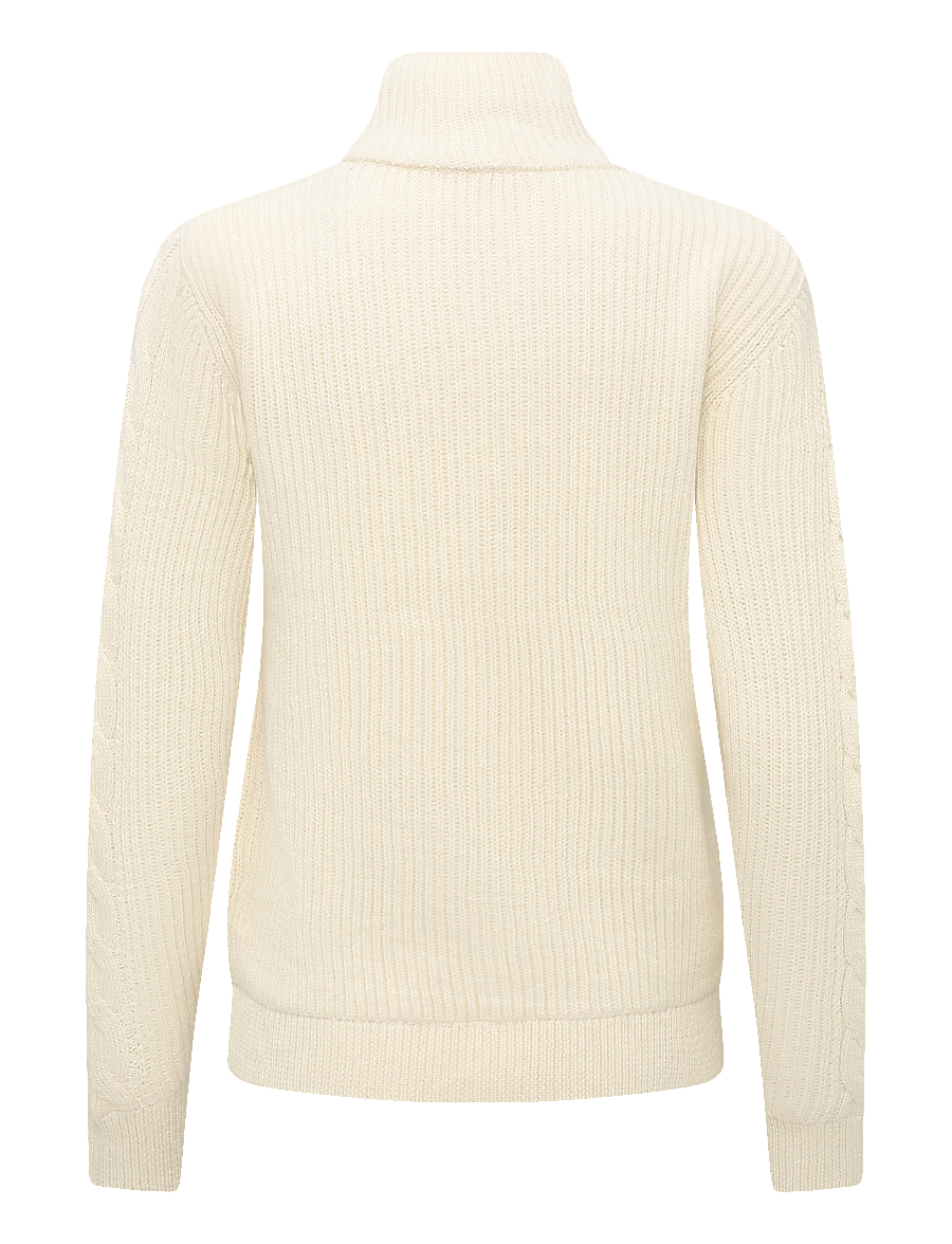 Daily Sports - Cable LS Pullover lined - dressipluusid ja pusad - ivory - 2