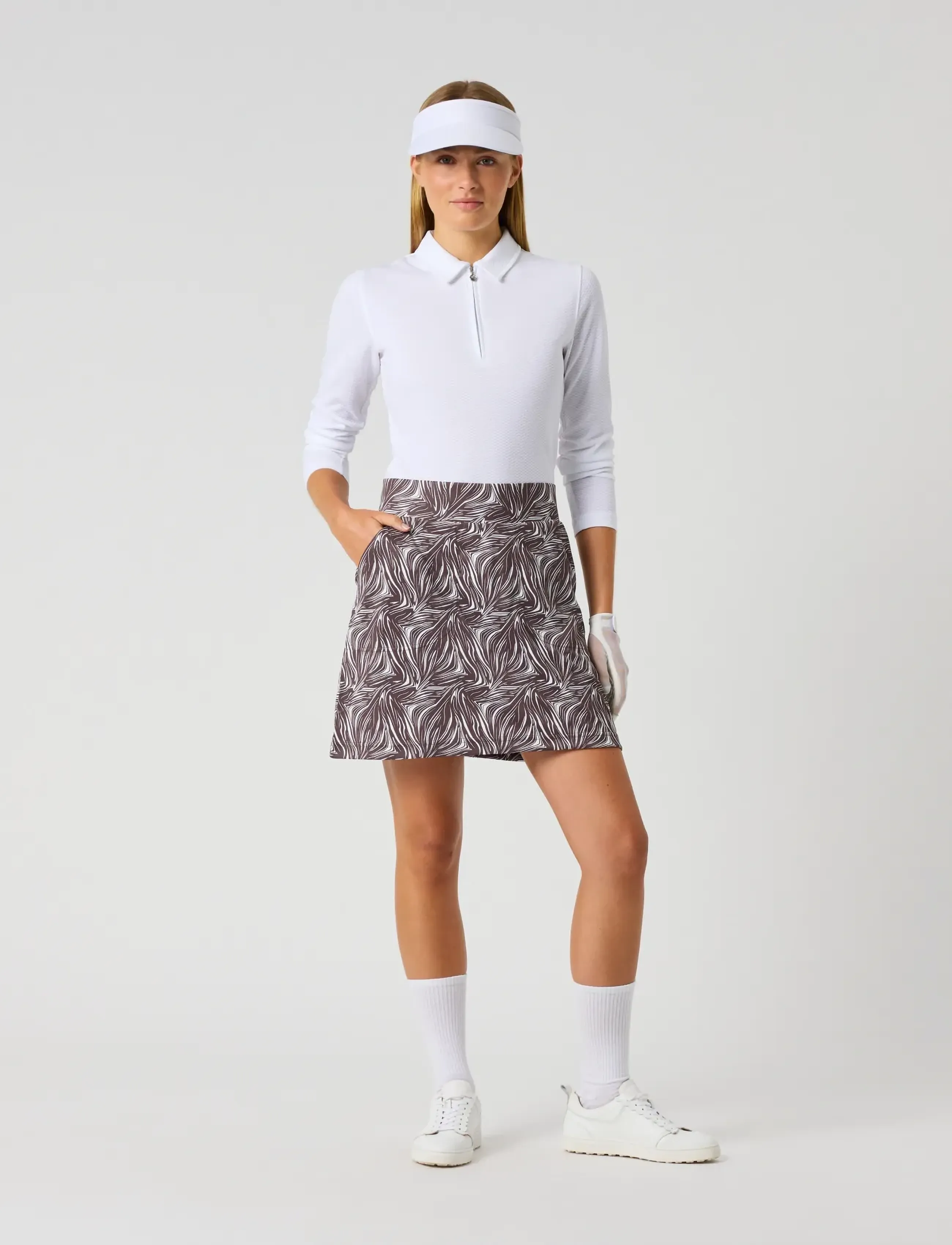 Daily Sports - Printed dull Pull-on Skort 45 cm - skorts - zebra - 0