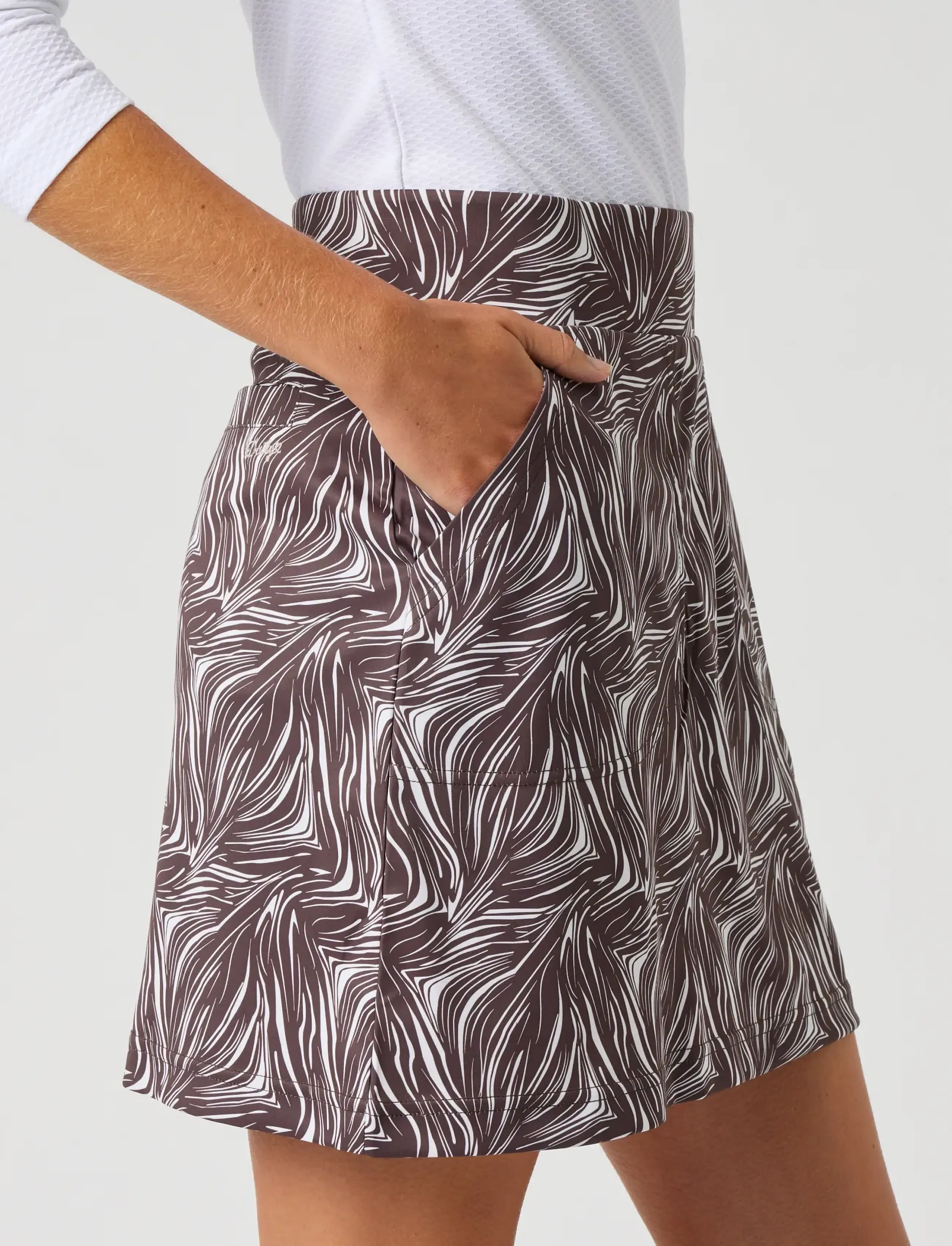 Daily Sports - Printed dull Pull-on Skort 45 cm - skorts - zebra - 4