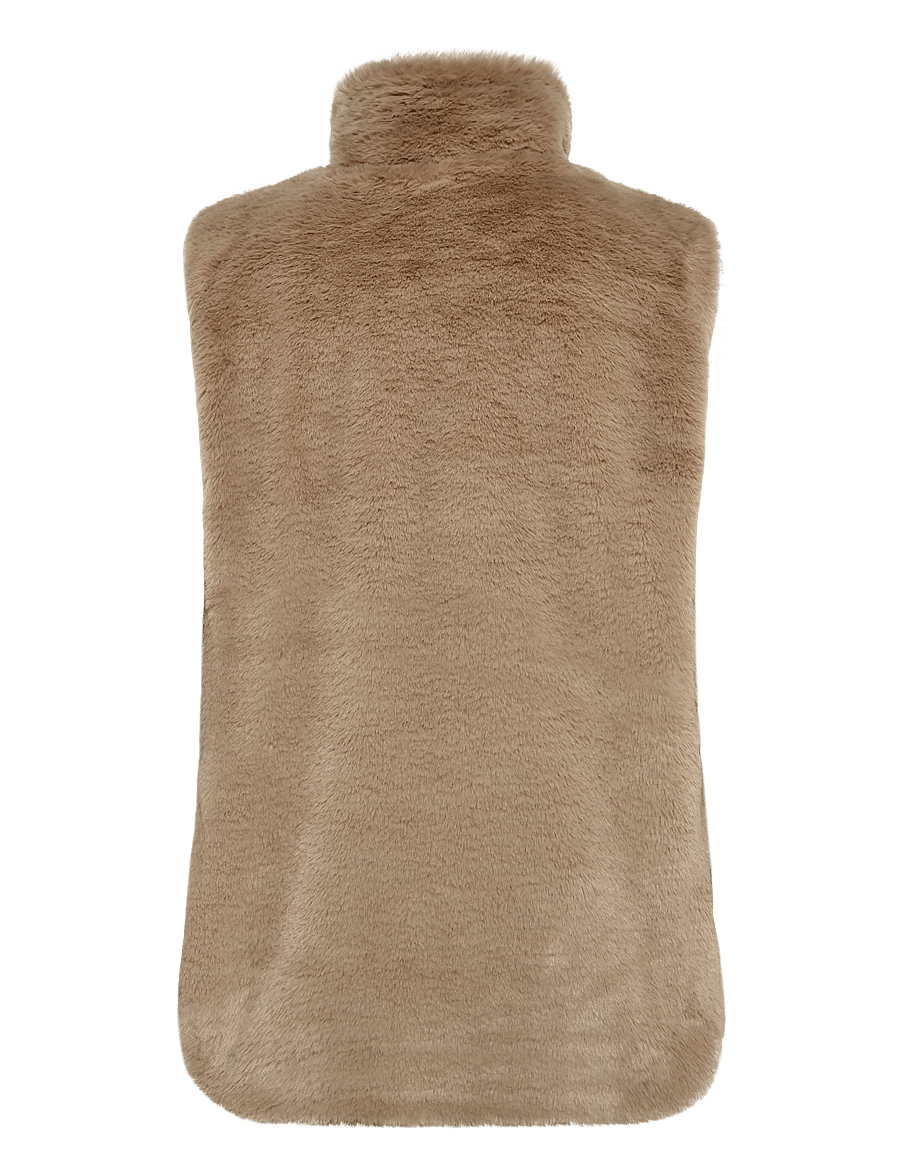 Daily Sports - Fur Vest - ytterkläder - bark - 2