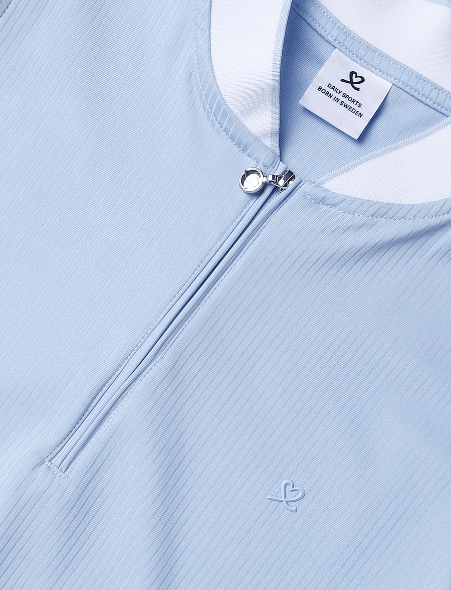 Daily Sports - Ribbed SL Polo shirt - oberteile & t-shirts - light blue - 5