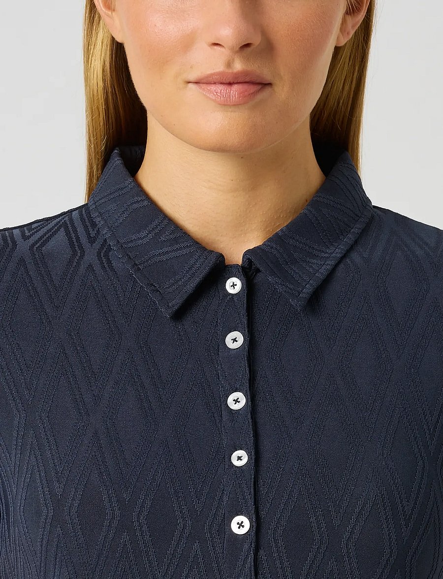 Daily Sports - Graphic Jaquard SS Polo shirt - navy - 4