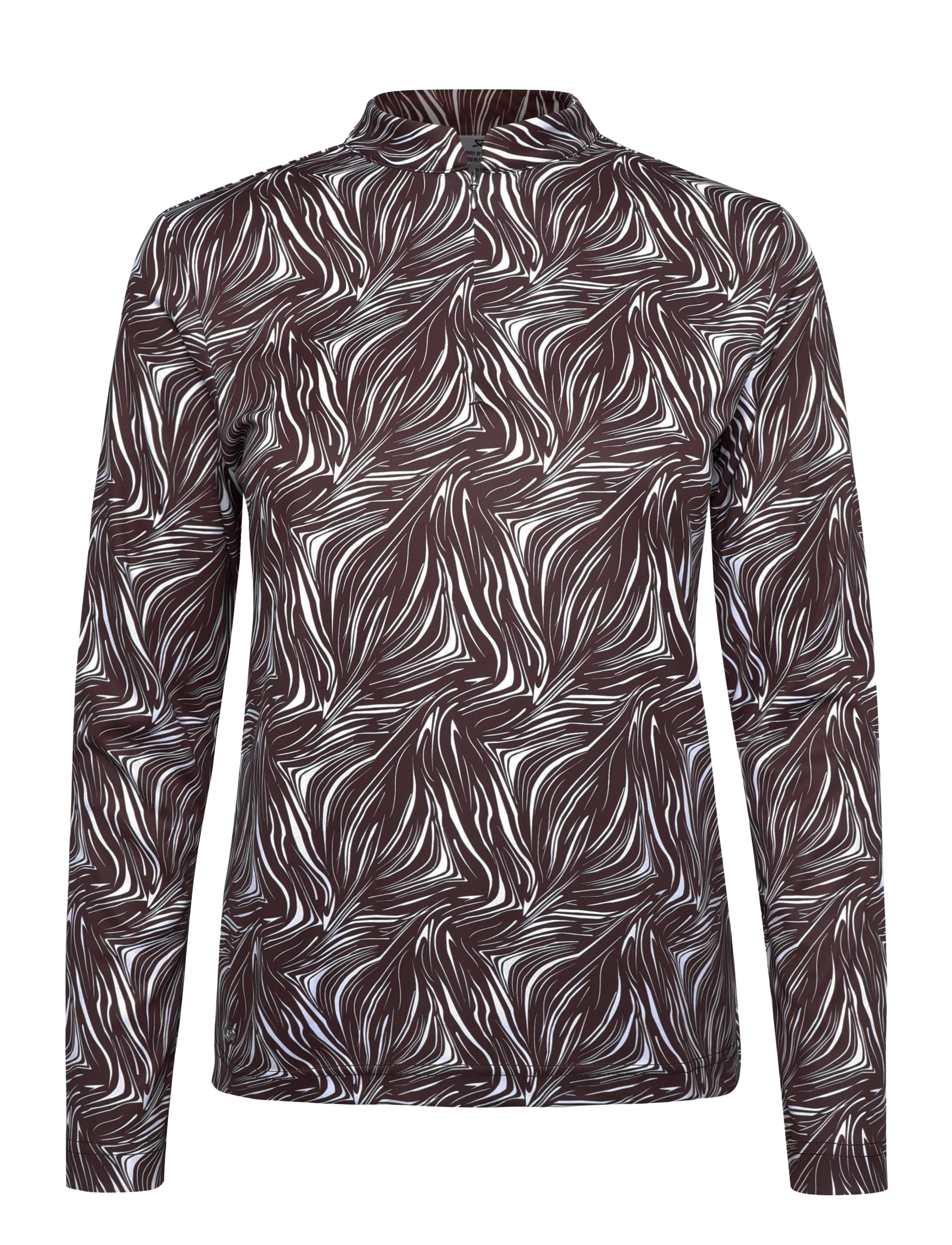 Daily Sports Dull Printed LS Half neck - Kleidung - ZEBRA / brown