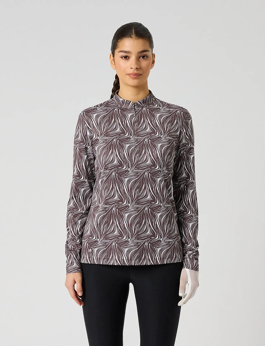 Daily Sports - Dull Printed LS Half neck - zebra - 0