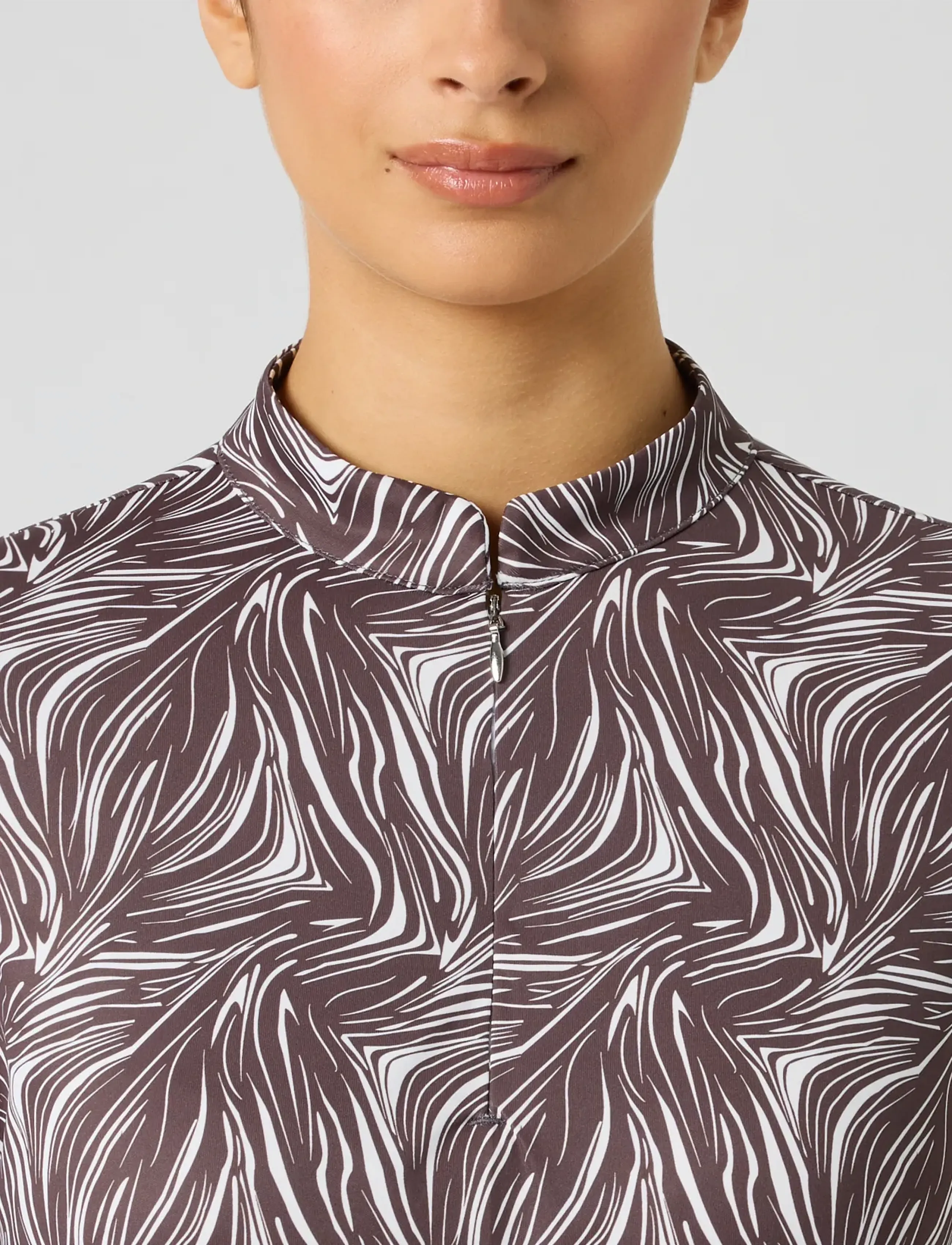 Daily Sports - Dull Printed LS Half neck - zebra - 4