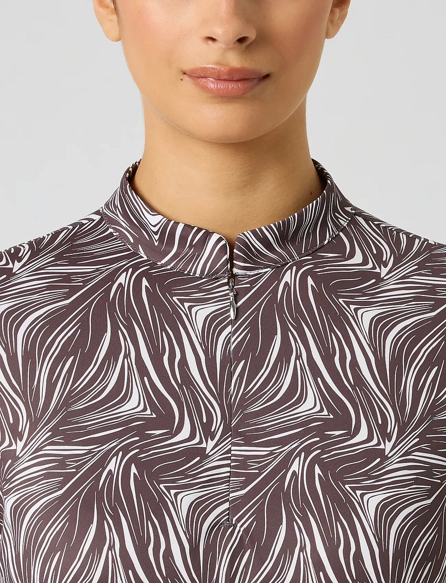 Daily Sports - Dull Printed LS Half neck - zebra - 4