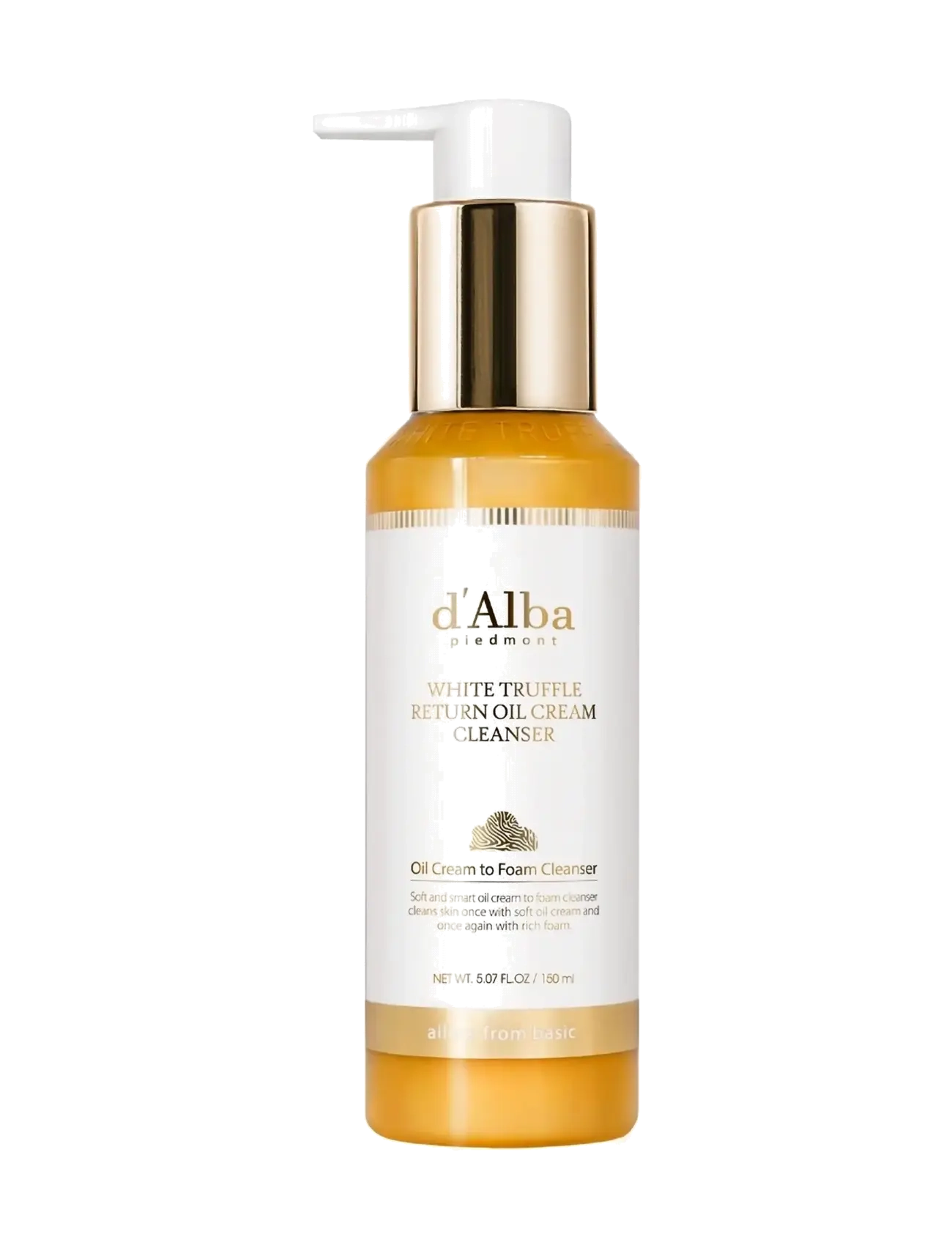 d’Alba D'alba White Truffle Return Oil Cream Cleanser, Vinegar & Dressing Bottles Cleanser, Nude, Str: 150 ML