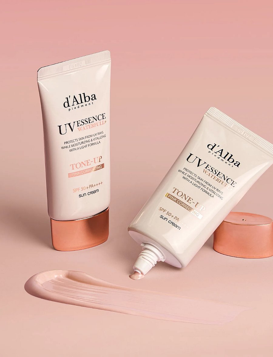 d’Alba - d'Alba - Waterfull Tone-Up Sun Cream (Pink) - för ansiktet - clear - 0