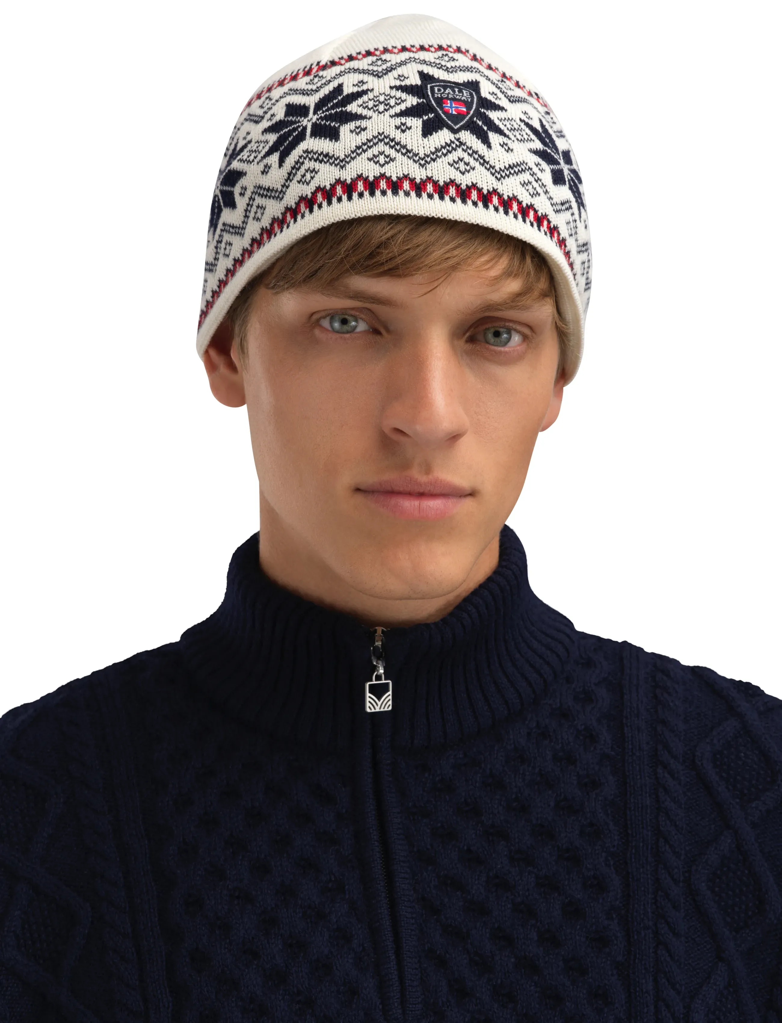 Dale of Norway - Garmisch Hat - hverdags stil - offwhite navy raspberry - 0