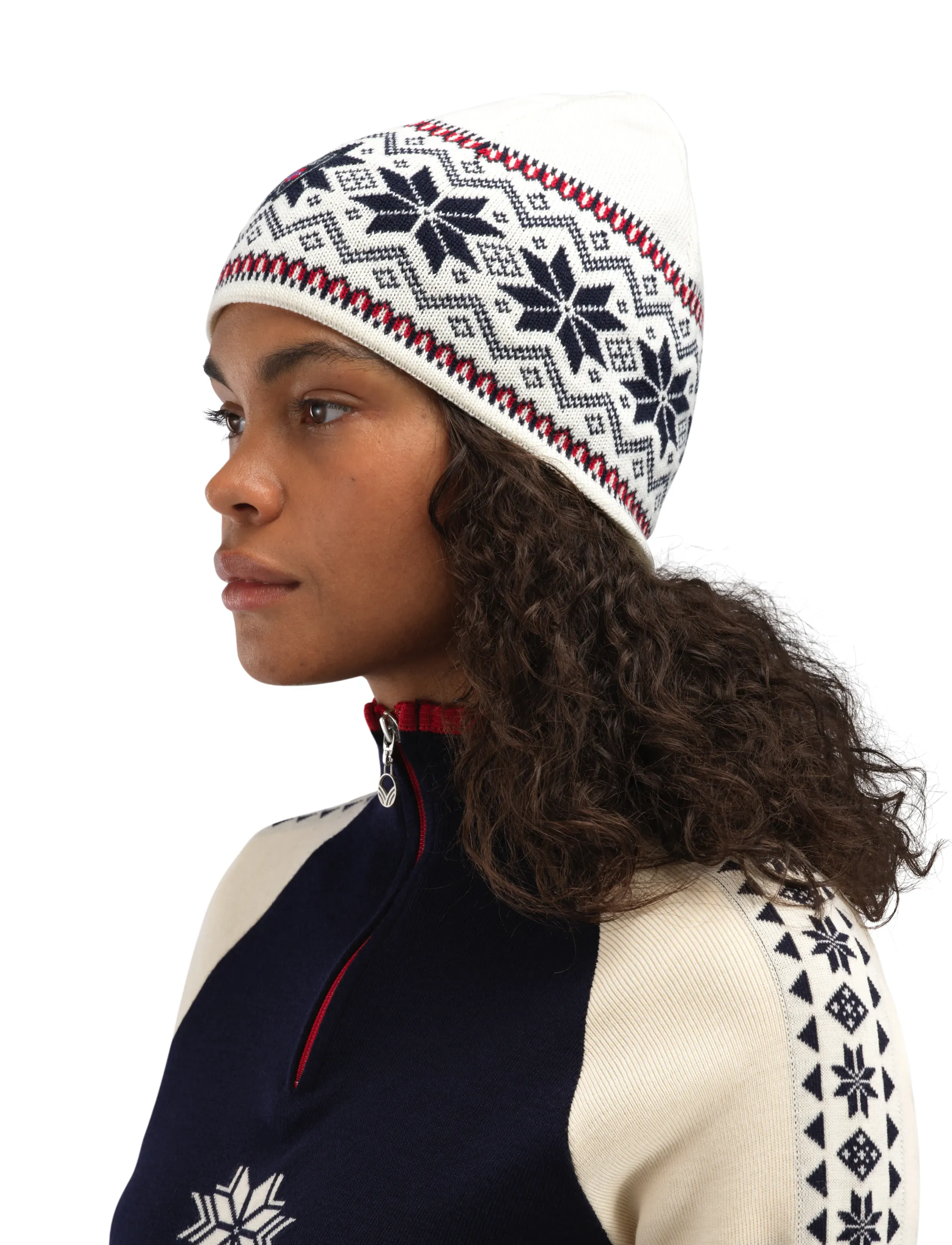 Dale of Norway - Garmisch Hat - hverdags stil - offwhite navy raspberry - 2